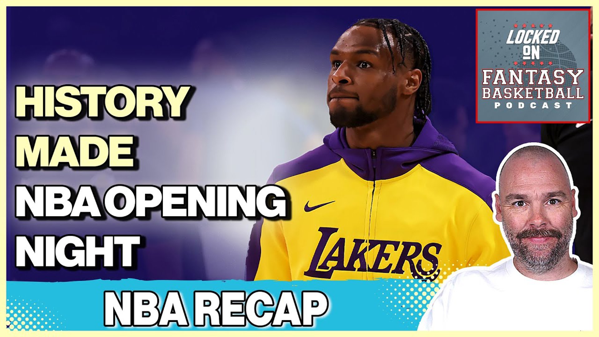NBA Fantasy Basketball Opening Night Recap Bronny, Tatum, AD, Rui