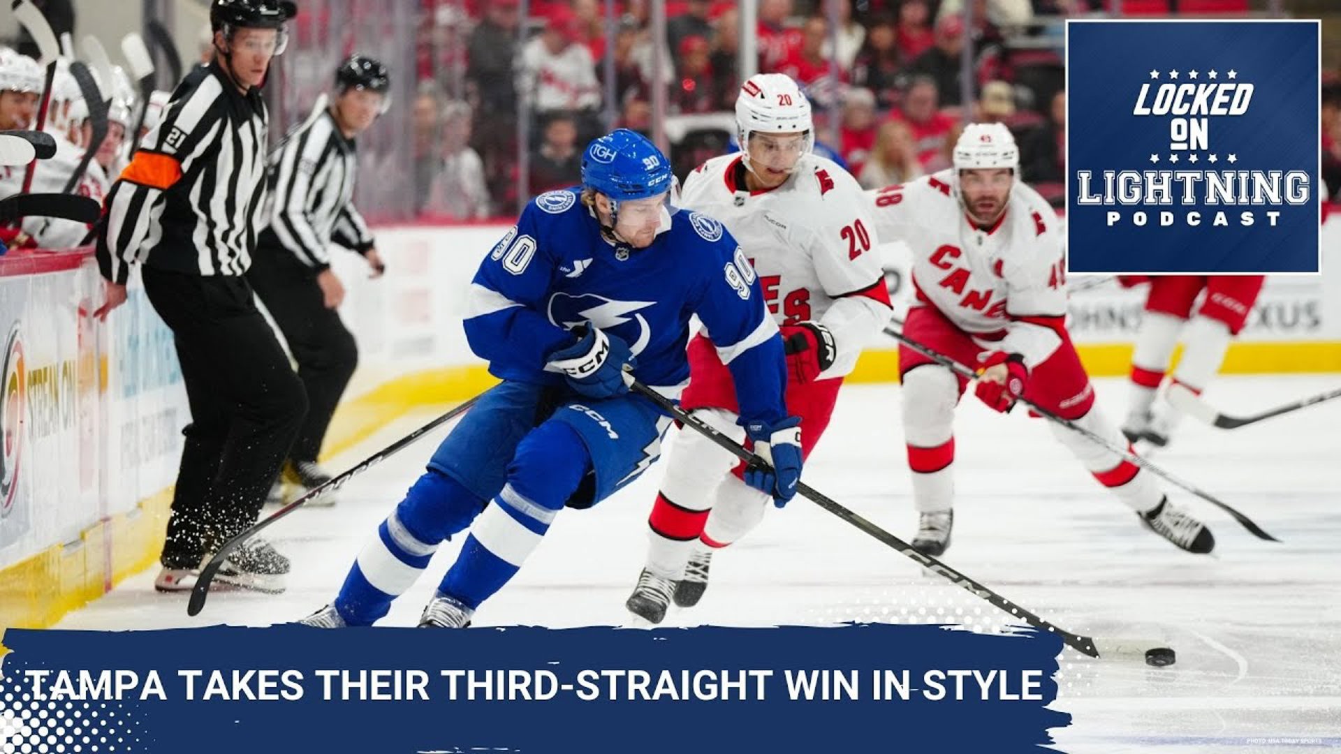 With two goals in the final three minutes, the Tampa Bay Lightning finished a back-and-forth game by grabbing a 4-3 victory