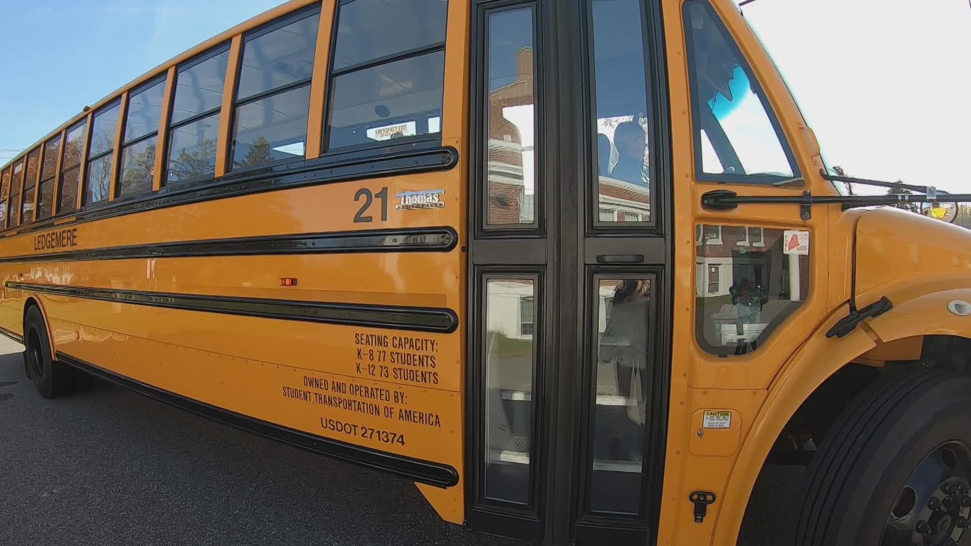 Through the Bipartisan Infrastructure Law, a $13.3M grant will help 13 Maine school districts buy 34 electric-vehicle school buses this year.