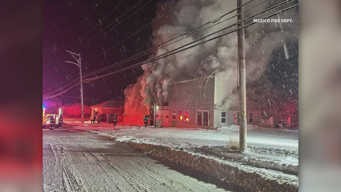 Fire damages Rumford towing company building during snowstorm