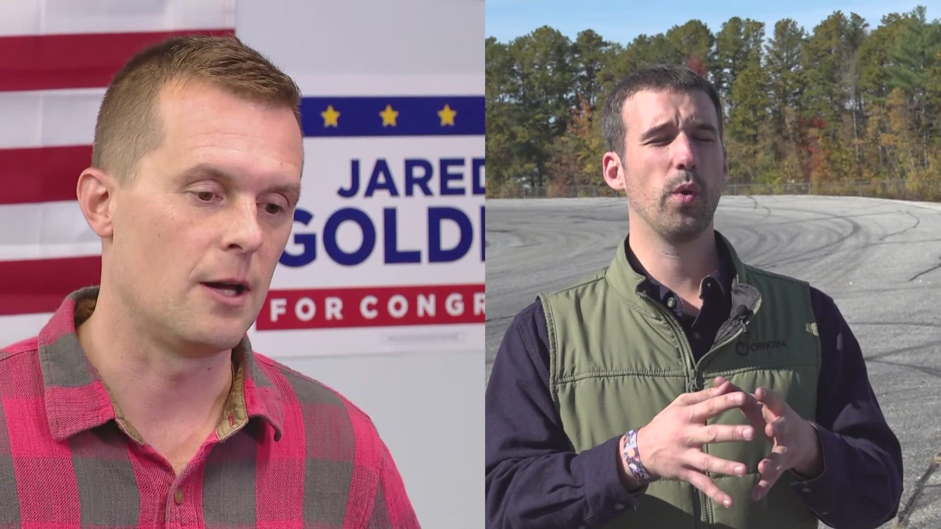 Neither incumbent democrat Jared Golden nor republican Austin Theriault received more than 50% of the vote. 