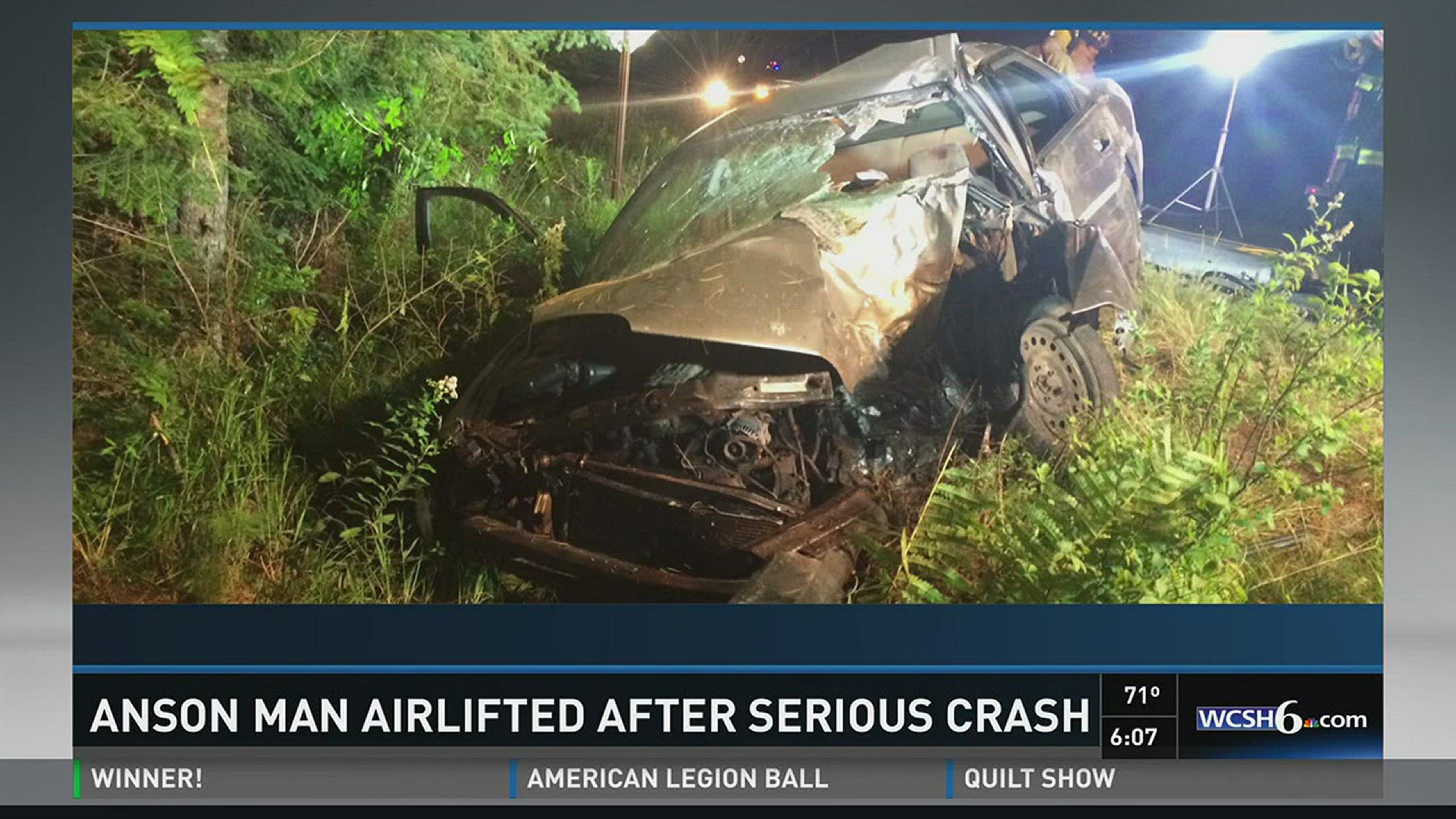 Anson man seriously injured, airlifted after serious crash