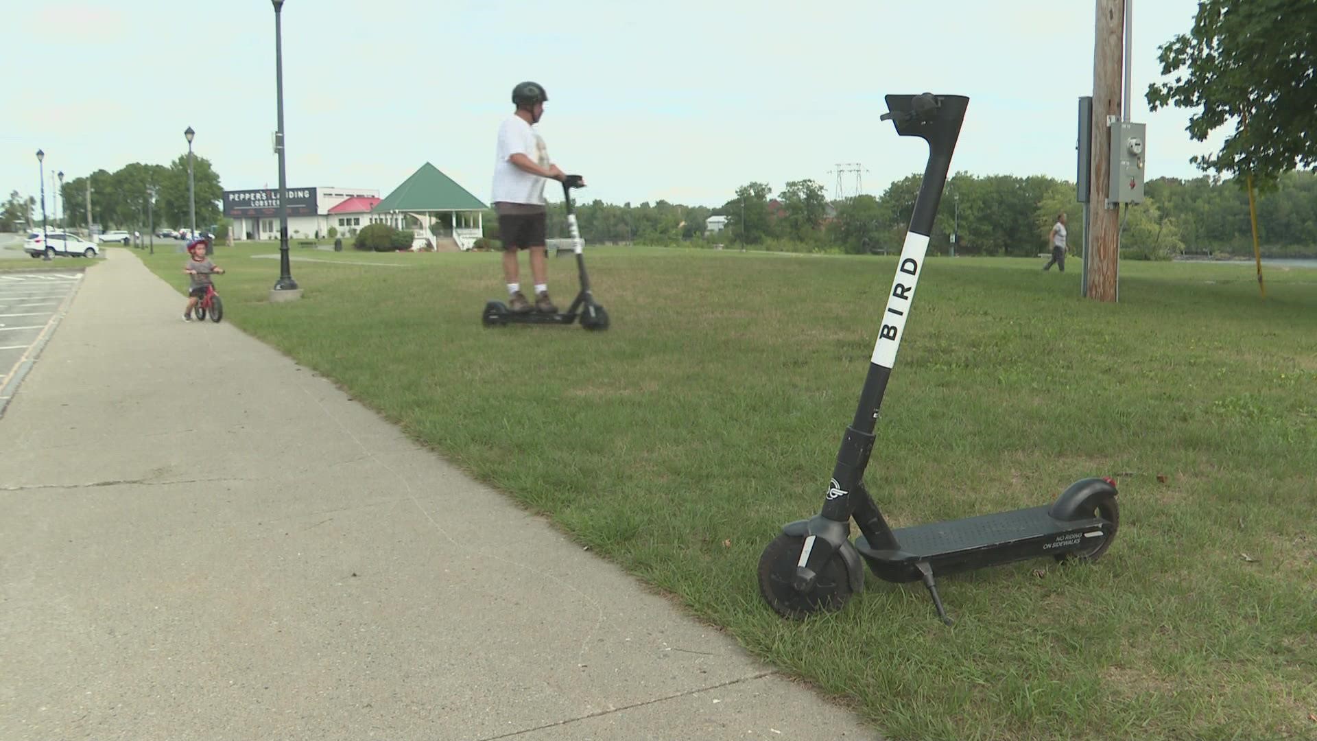 Old Town has partnered with Bird, bringing over three dozen of the eco-friendly scooters to the city.