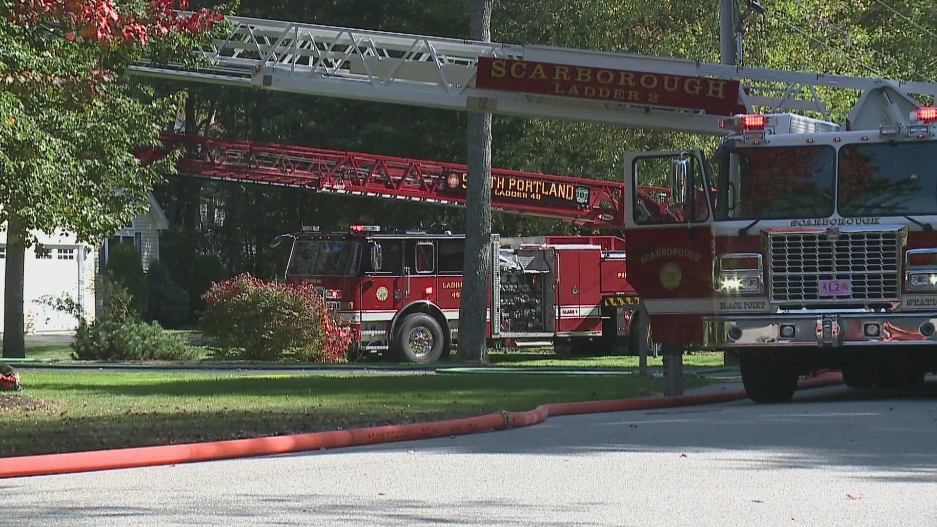 A second-floor occupant of the home heard smoke alarms at the time of the fire, allowing for their safe evacuation with their dog, a news release said.