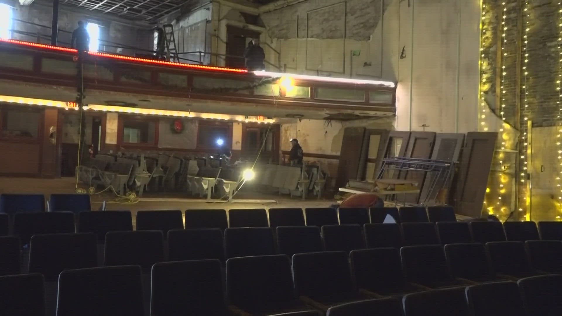 The Colonial Theater in Augusta, which has been closed and vacant since 1969, is getting remodeled with funding secured by Sen. Susan Collins.