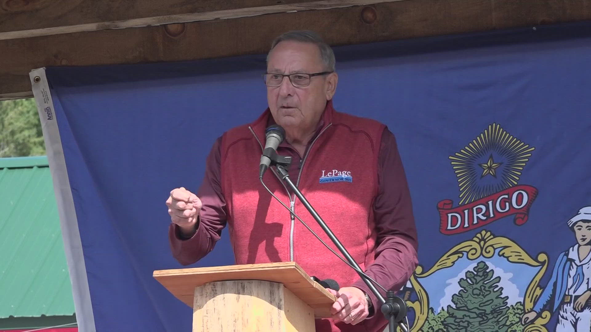 In a social media post Monday, LePage highlighted a trip to Eastport and echoed much of President  Donald Trump's current rhetoric.