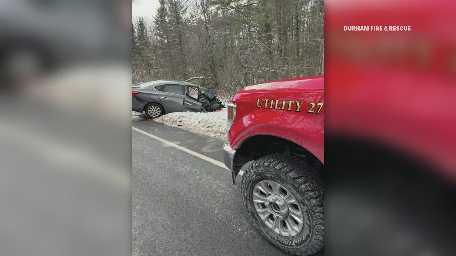 Heating oil truck rolls over after crash in Durham | newscentermaine.com