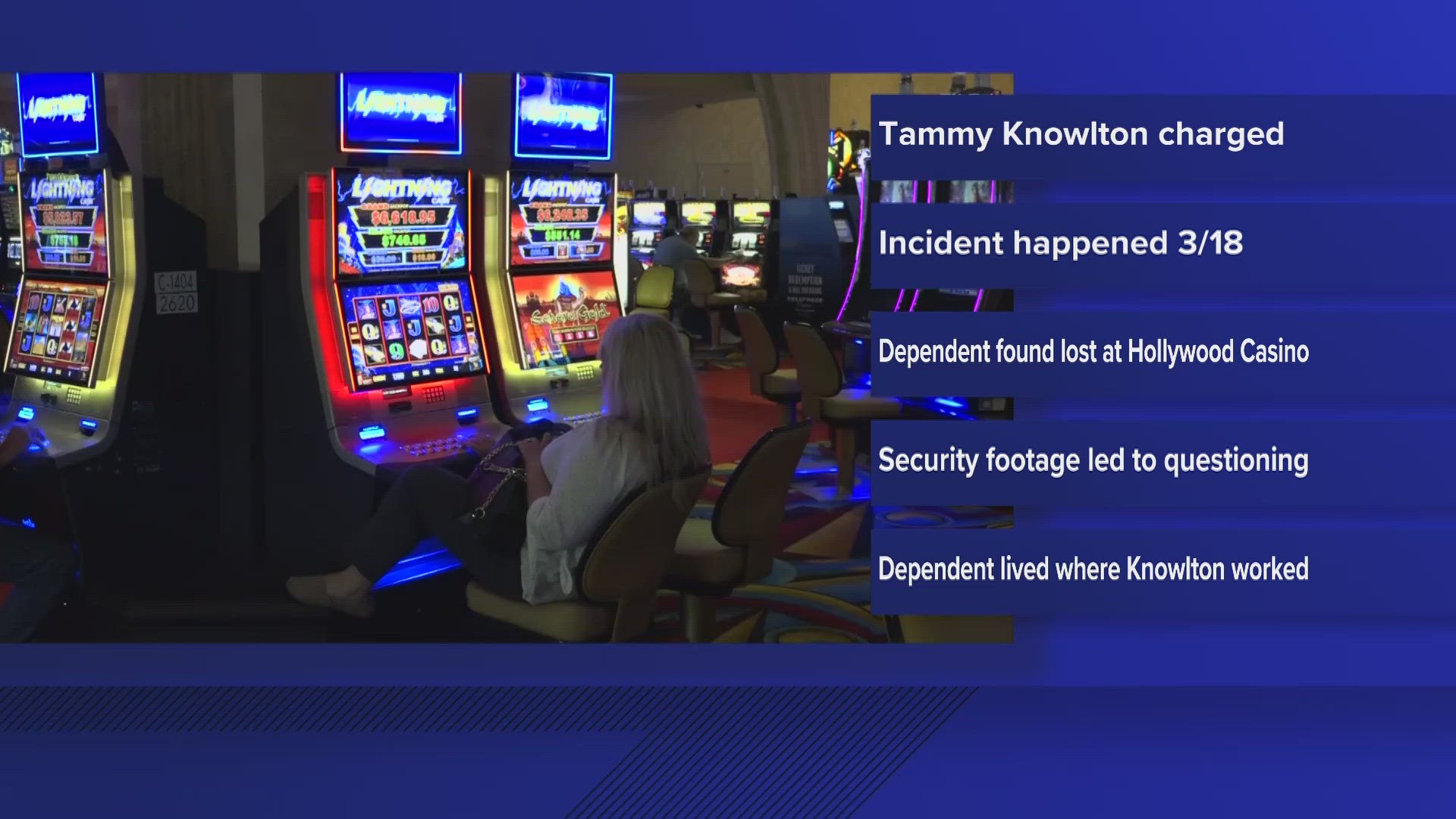 The woman who became lost at the casino was a resident at the residential care home where the caretaker worked, according to police.