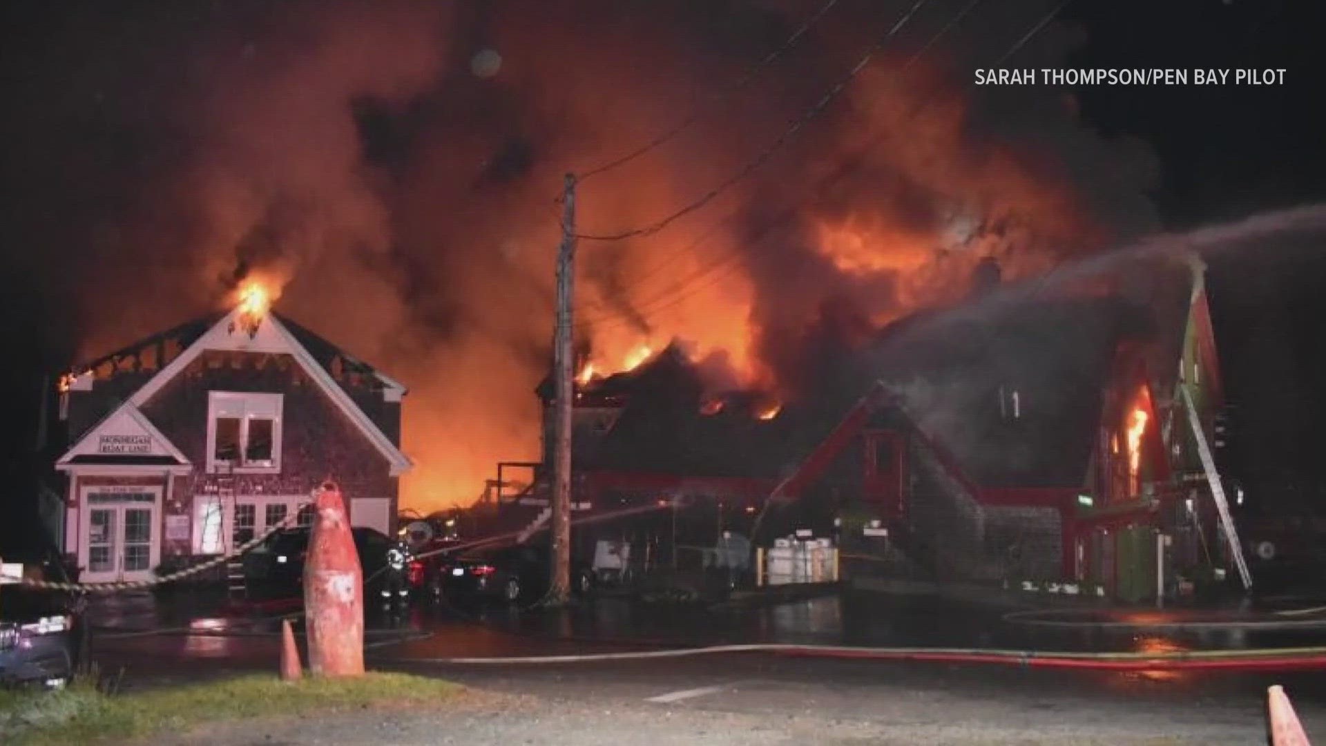 The fire reportedly started at the Dip Net Restaurant and quickly spread to two other businesses, including the Port Clyde General Store, state officials said.