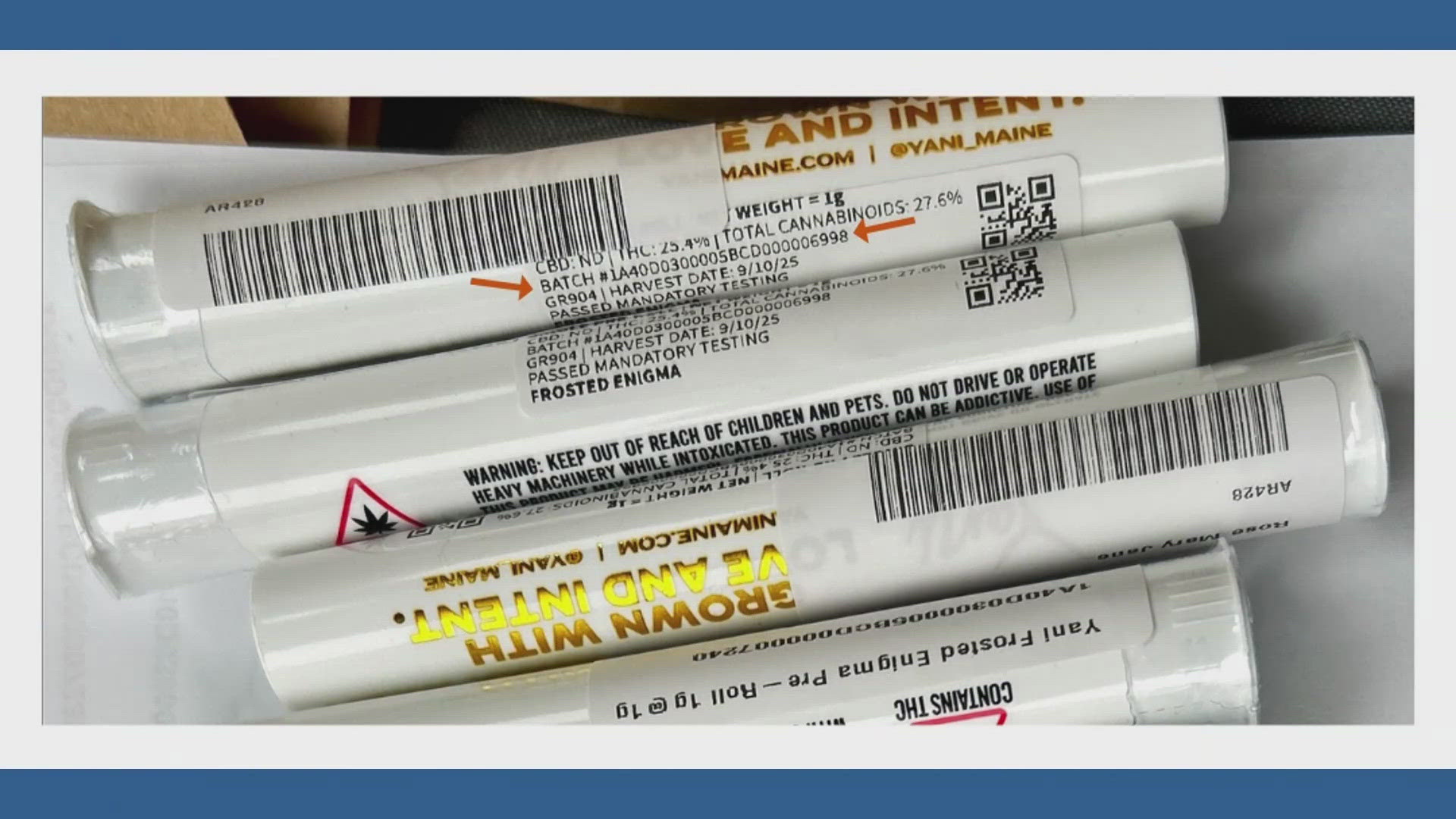 Cannabis recall impacting several products sold across Maine