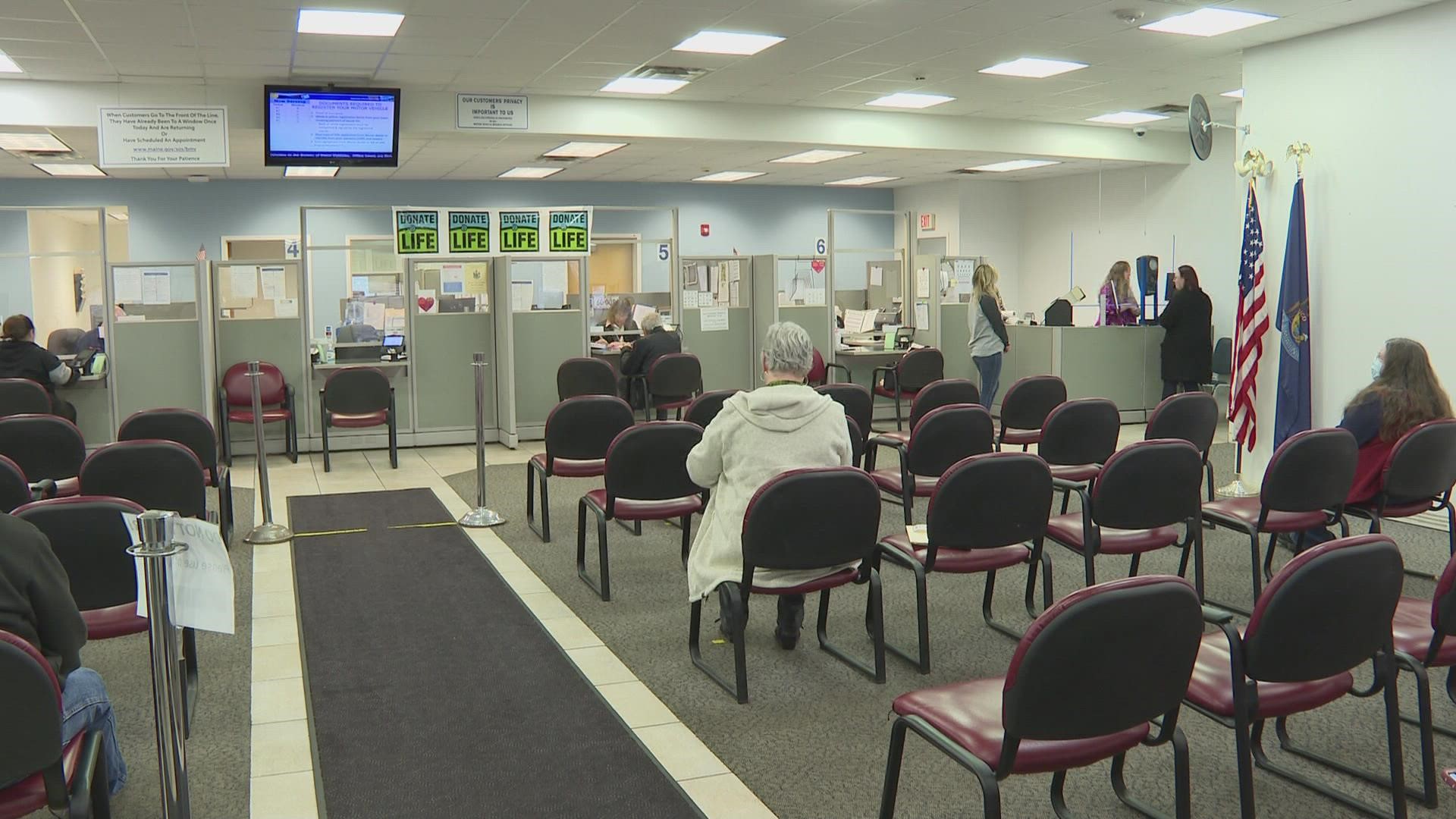 As of Monday, the Maine Bureau of Motor Vehicles now offers appointments.