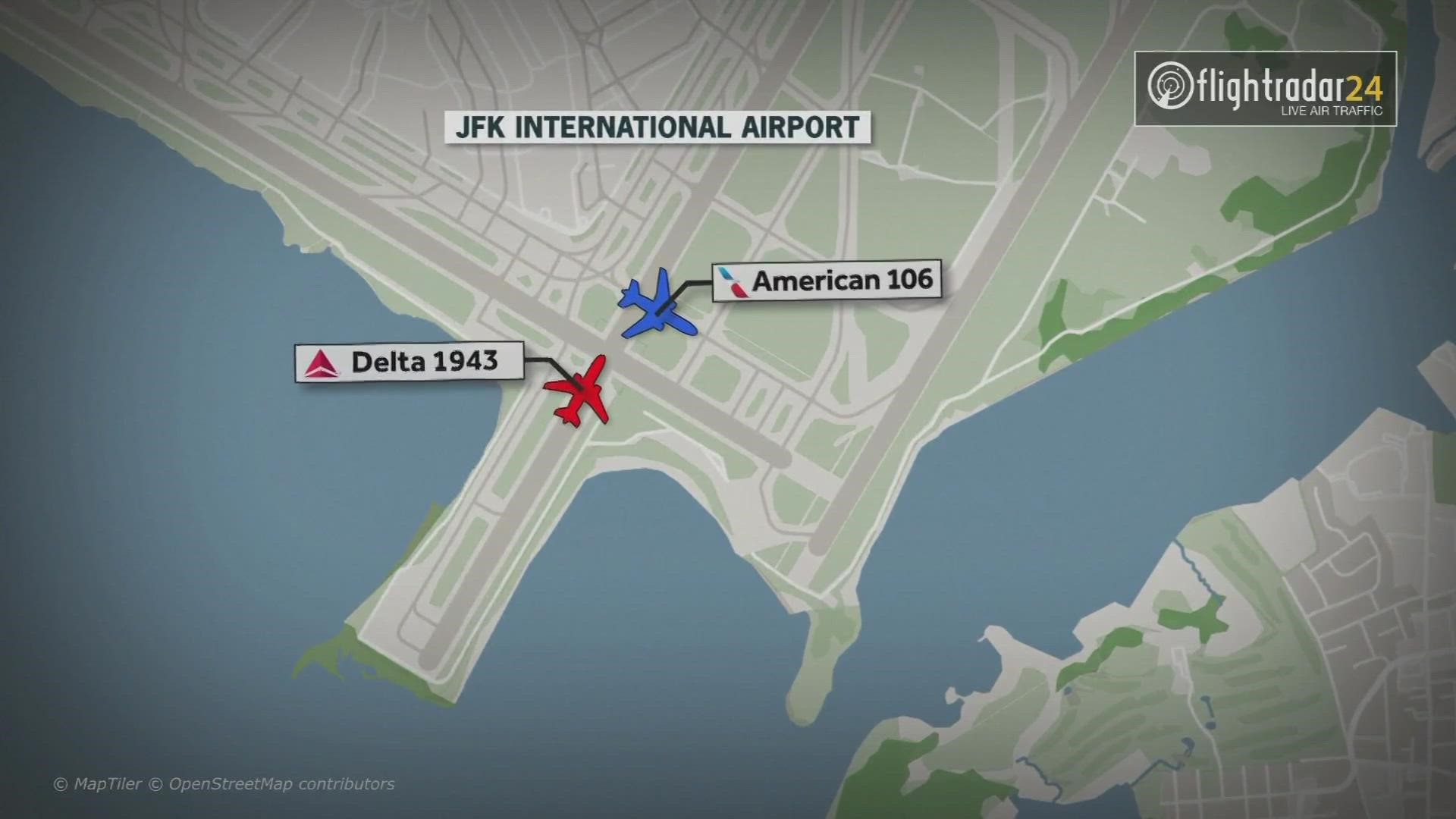 According to the FAA, a private Learjet took off without clearance as another commercial plane was trying to take flight Monday night.