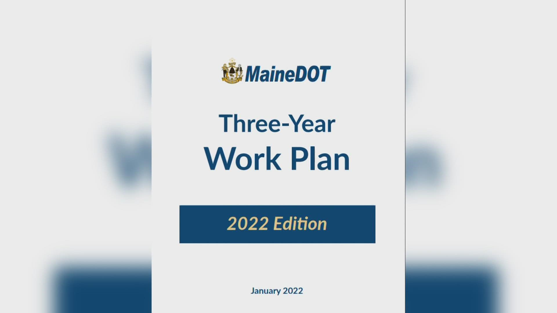 Maine DOT releases threeyear plan