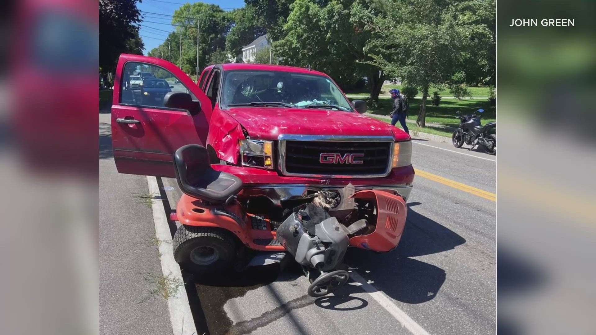 Investigators say the man was trying to cross the road when he was hit by a pickup truck, but they say he may have failed to look both ways before entering the road.