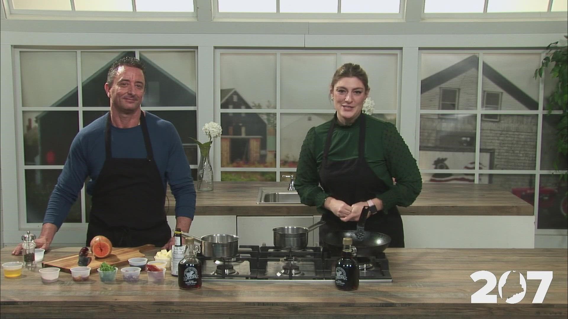 Chef Daron Goldstein from Provender Kitchen + Bar joins us with a recipe sing Maine maple syrup.