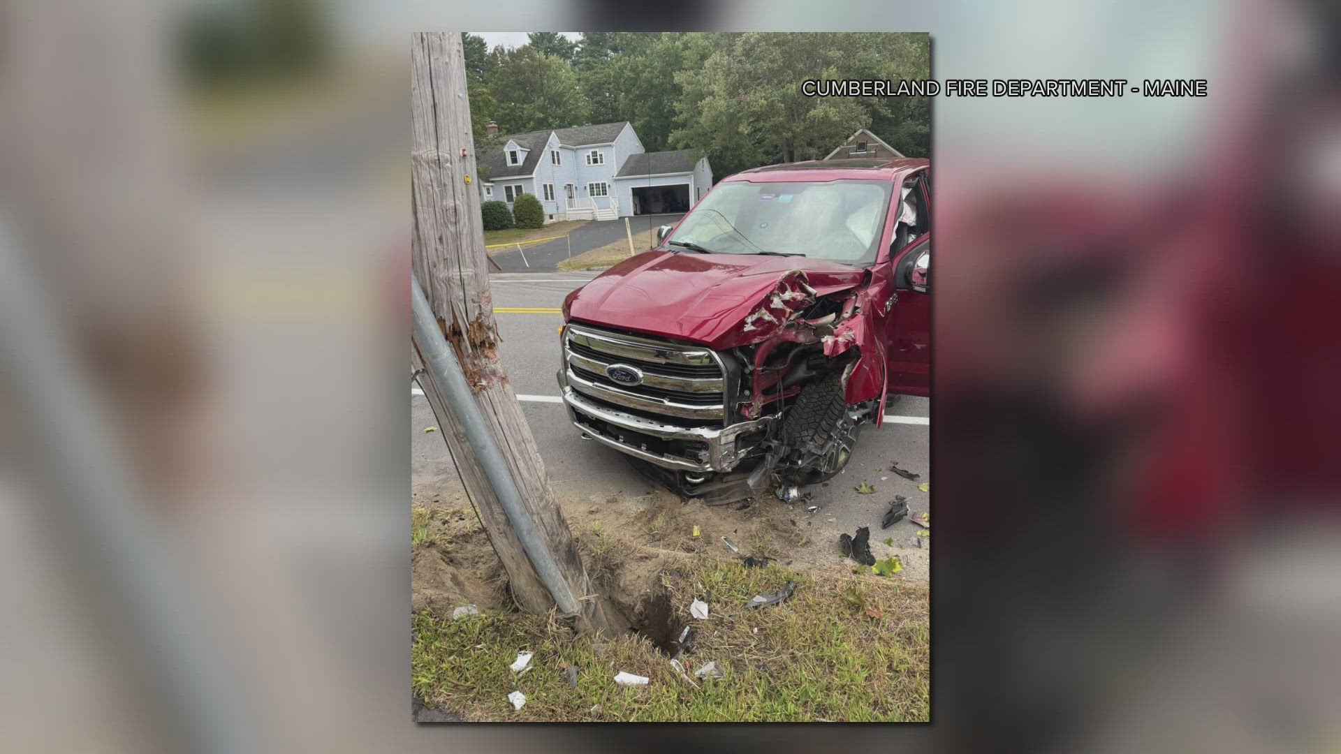 Vehicle strikes utility pole in Cumberland crash | newscentermaine.com