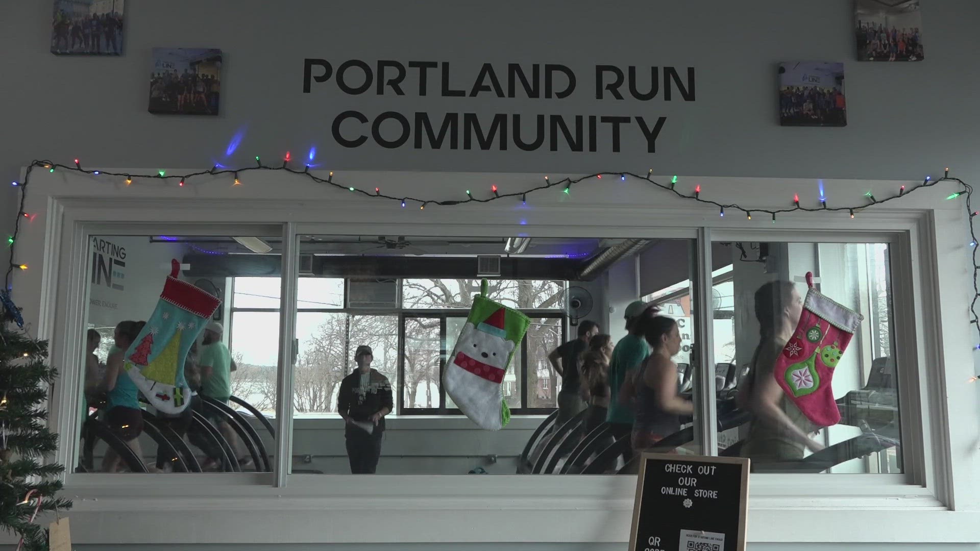 Starting Line is donating one dollar for every mile logged on the treadmills throughout the day to nonprofit Maine Needs.
