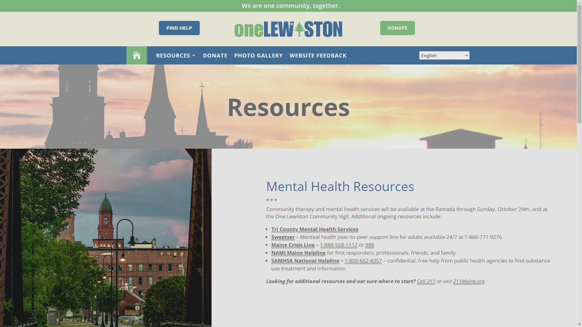 The website serves as one central location for people to donate to verified fundraisers or to get mental health resources after the mass shootings in Lewiston.