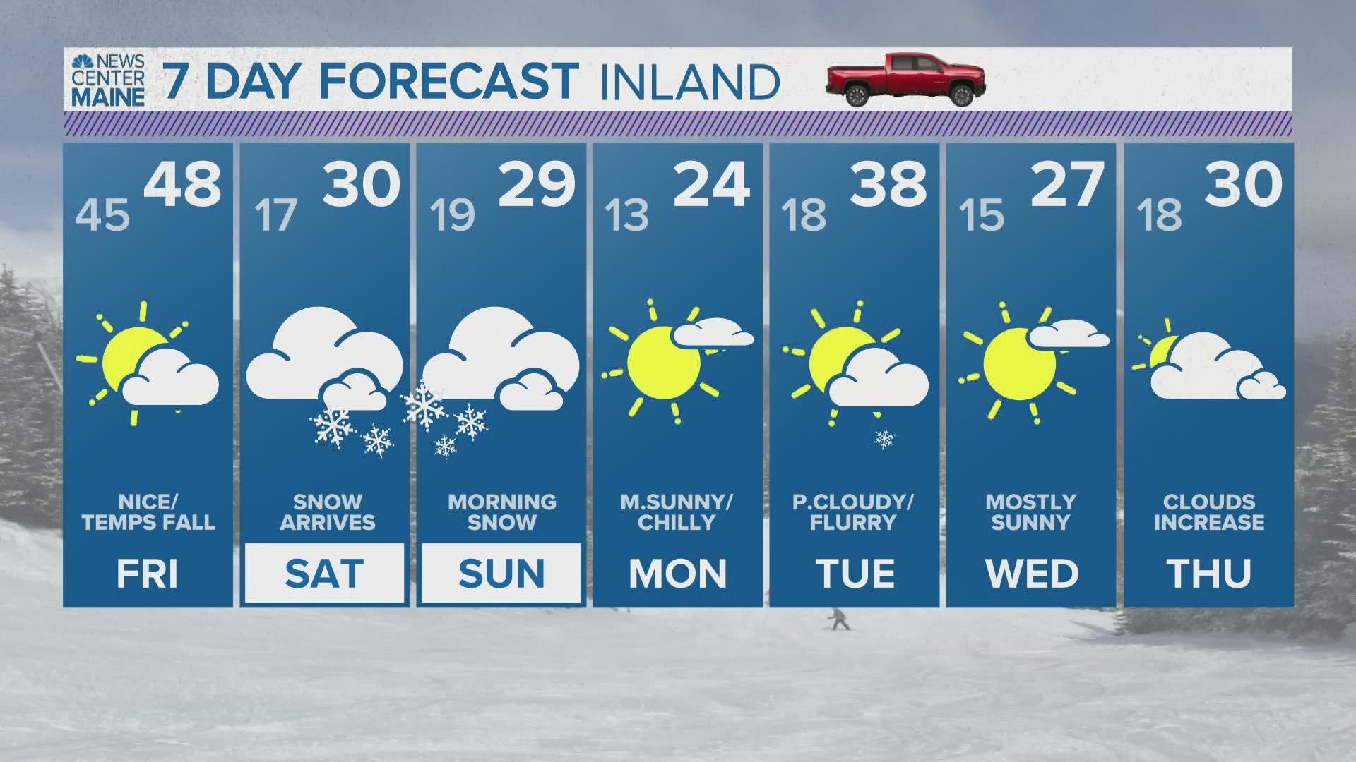 NEWS CENTER Maine Weather Video Forecast UPDATED: Thursday 11pm December 16, 2021.