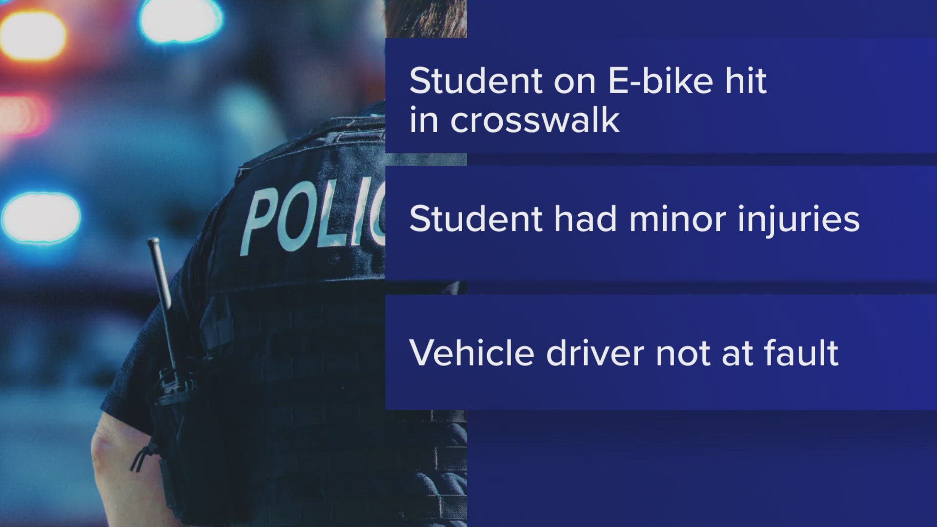 The student sustained minor injuries and was released to a parent on scene, according to Brunswick police.