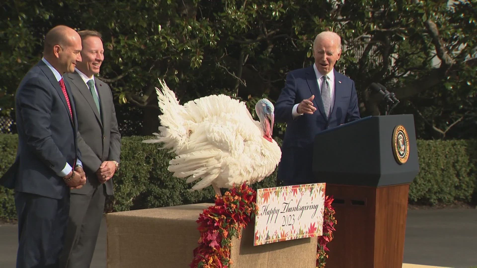 President Joe Biden spent the morning of his 81st birthday carrying out the traditional White House turkey pardon.