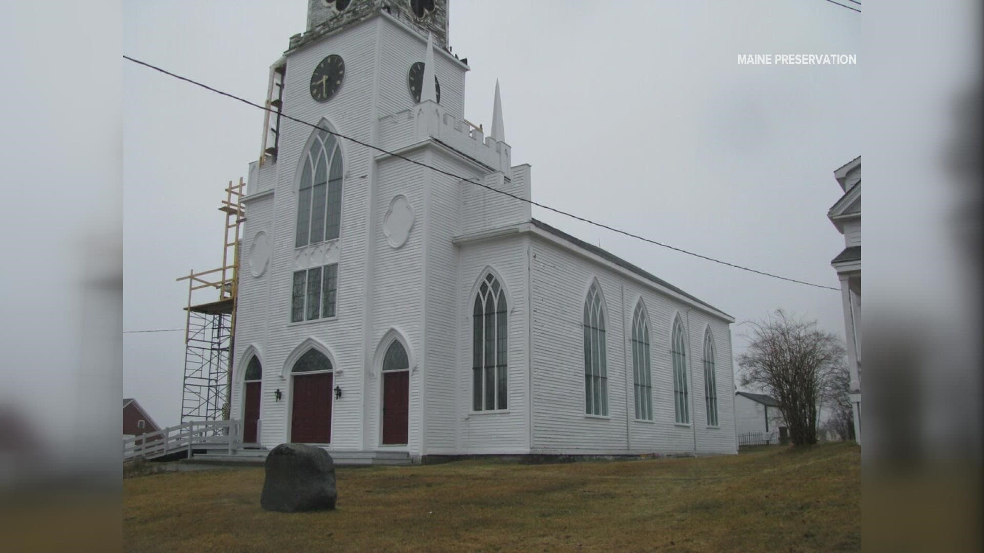 Efforts to save a historic church could put one Maine town in the national spotlight.