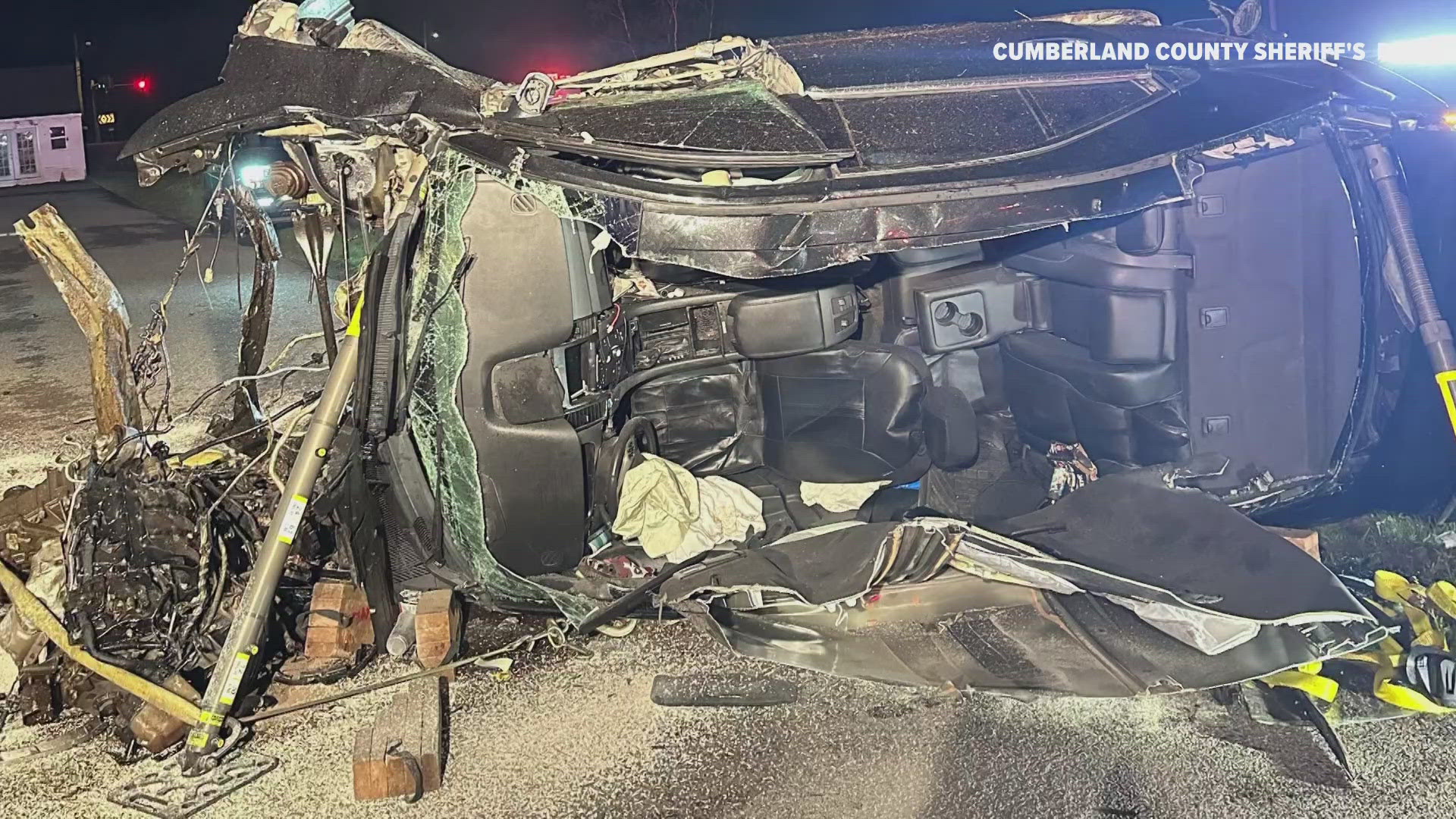 Emergency officials learned on their way to the crash that a person was believed to be trapped inside the vehicle that had since caught fire.