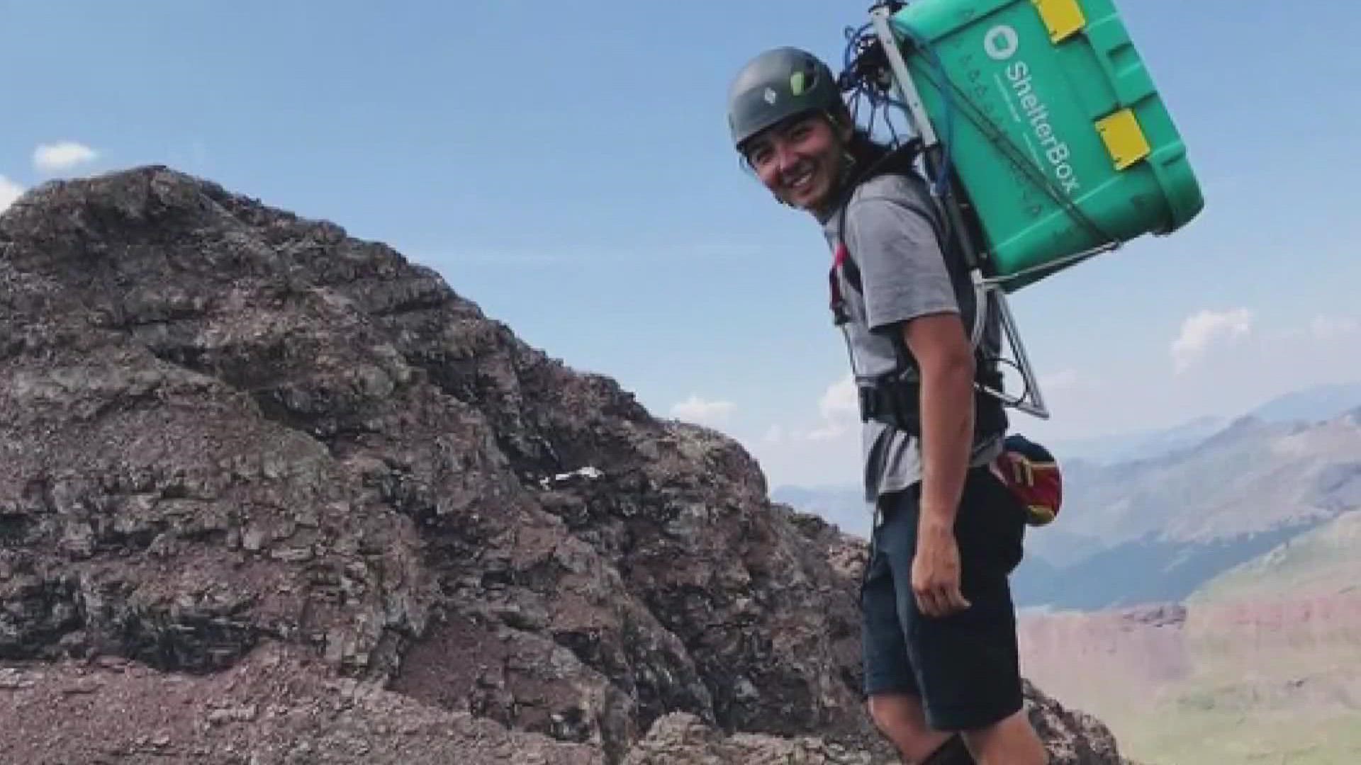 Chase Harr hadn't even heard of the charity Shelterbox a year ago. Now he's hiked more than 300 miles over 67 peaks to raise money for non-profit.