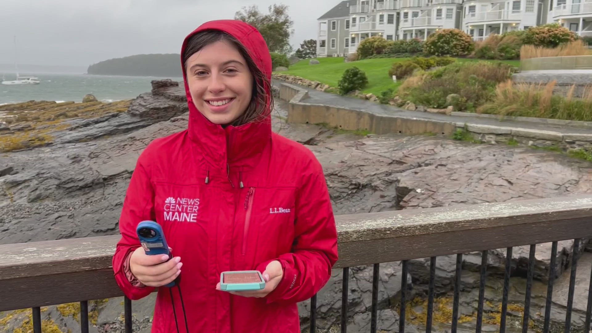 NEWS CENTER Maine meteorologist Dana Osgood is stationed in Bar Harbor as Hurricane Lee, now a nor'easter, arrives in the Northeast.