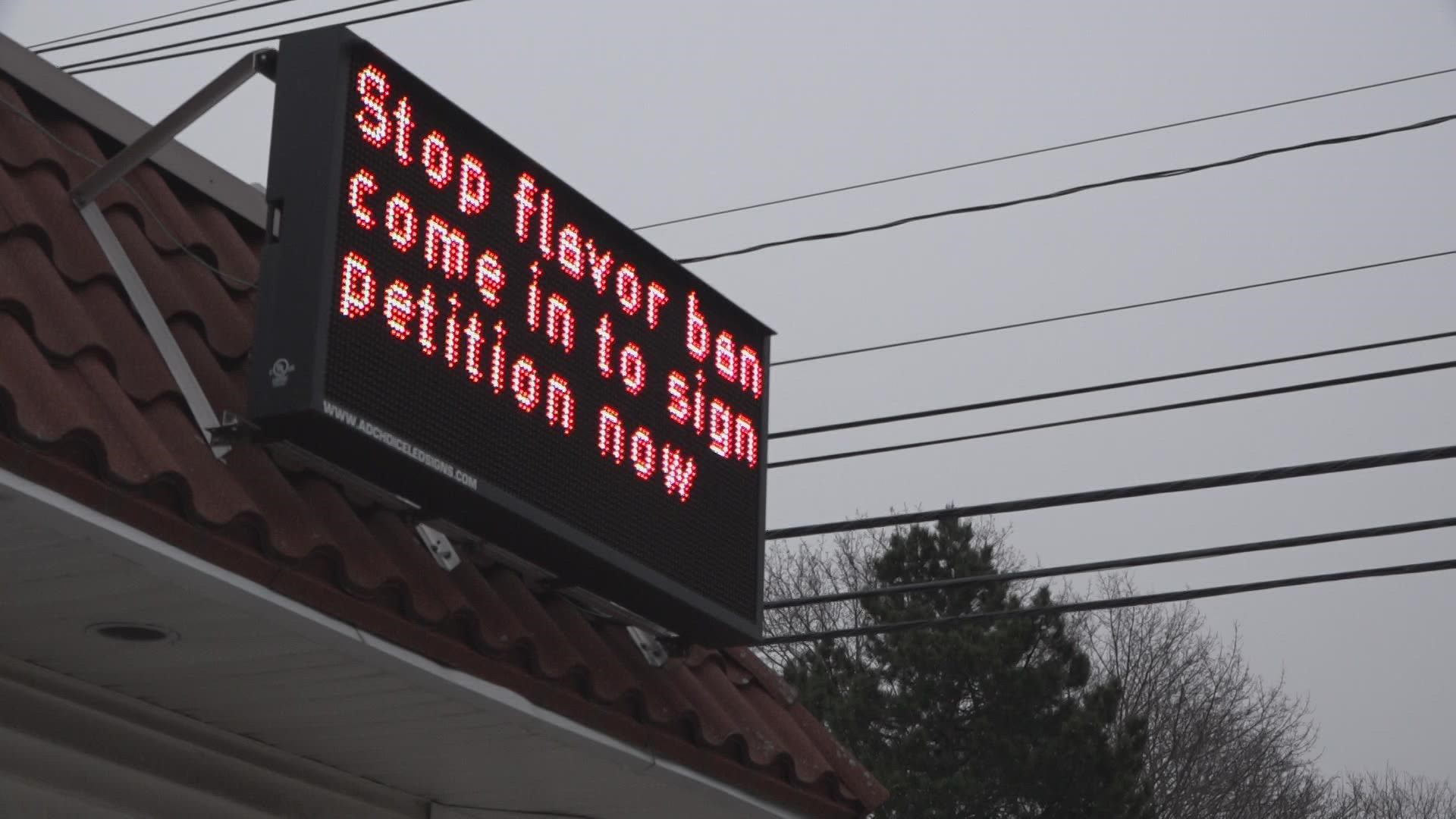 Portland Smoke and Vape is trying to fight the ban by asking South Portland residents to sign a petition.