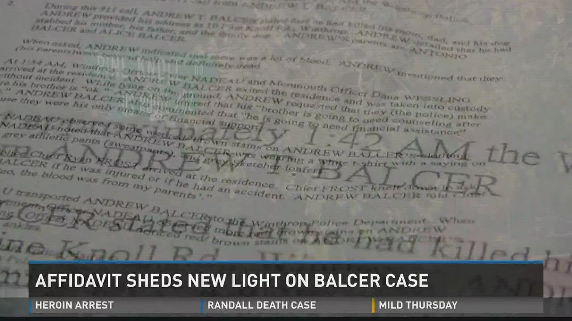 Balcer affidavit sheds new light on case