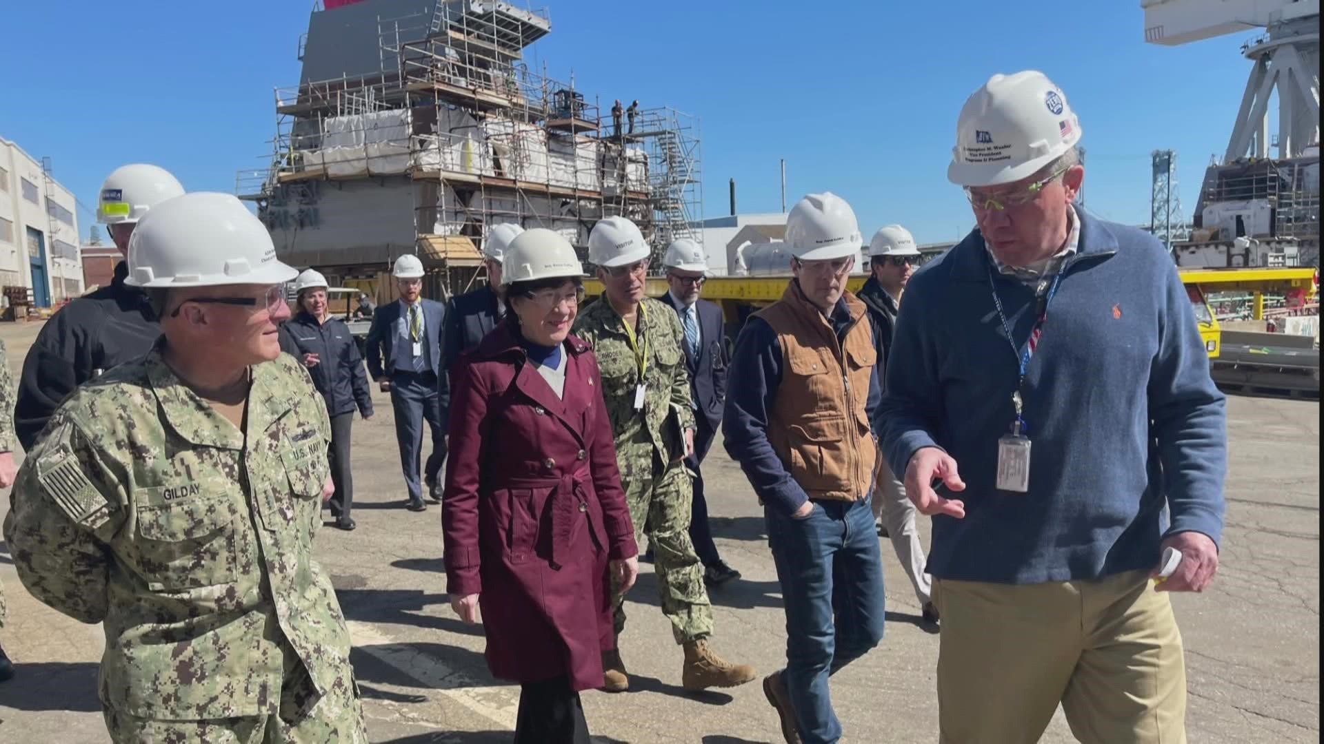 Adm. Michael Gilday visited the Bath shipyard for the second time.