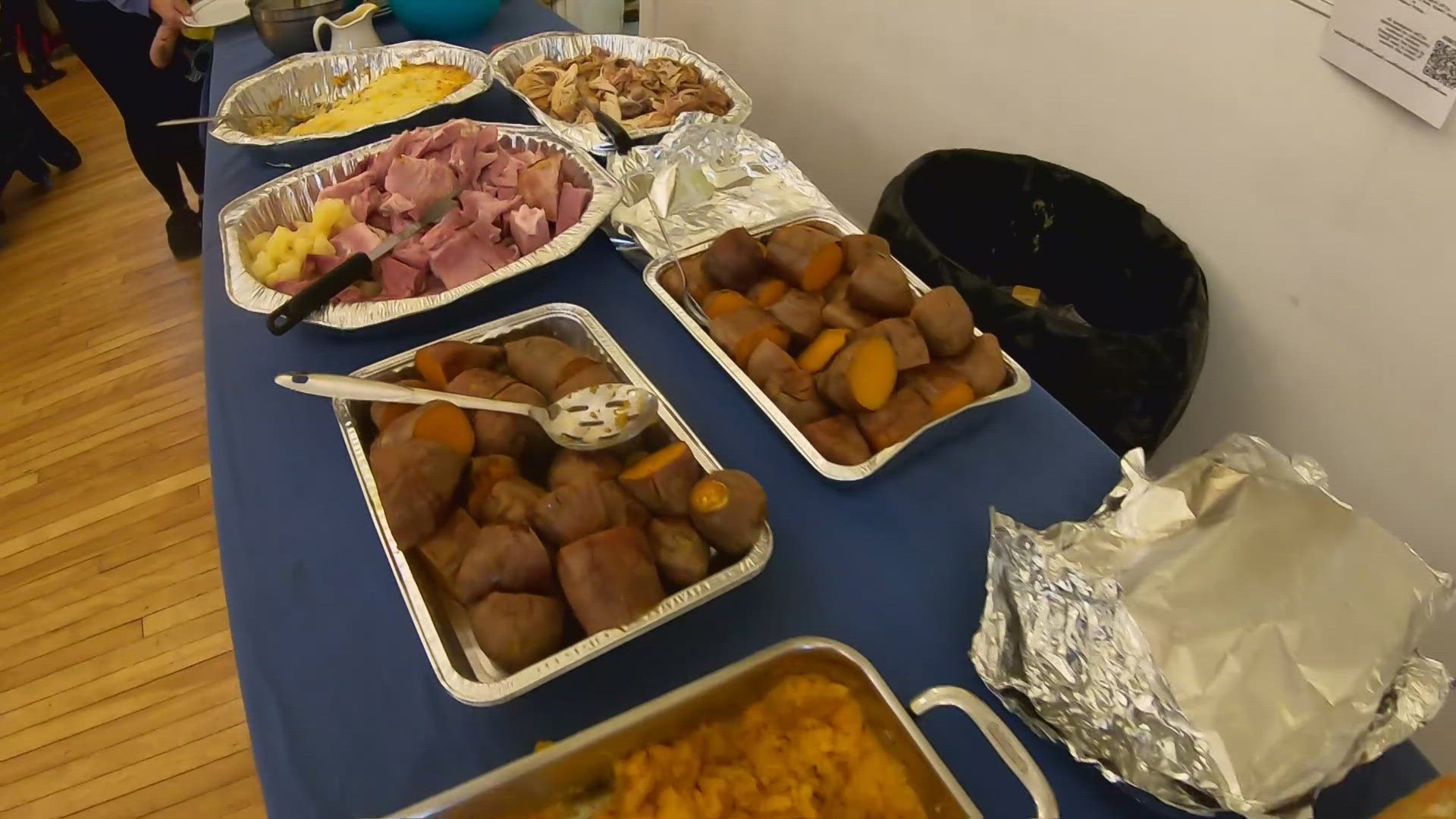 Despite just two weeks to plan, plates were heavy and bellies full at the free holiday feast.