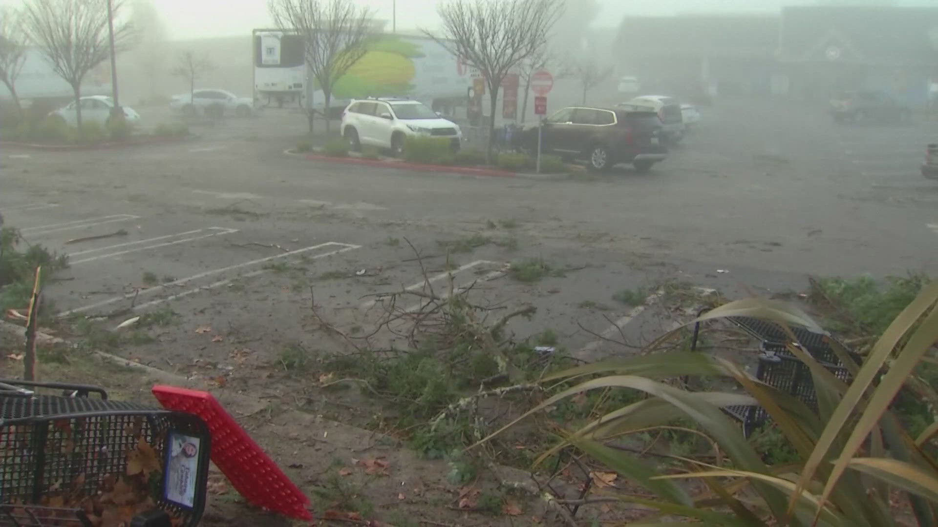 The EF-1 tornado touched down about 70 miles south of San Francisco. 
