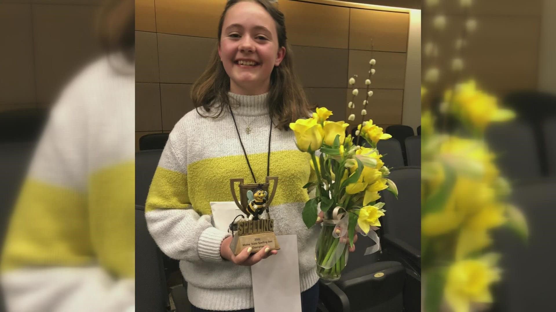 For Amelia Rice, her love of books will take her to Washington, D.C., in May, as Maine’s champion speller.