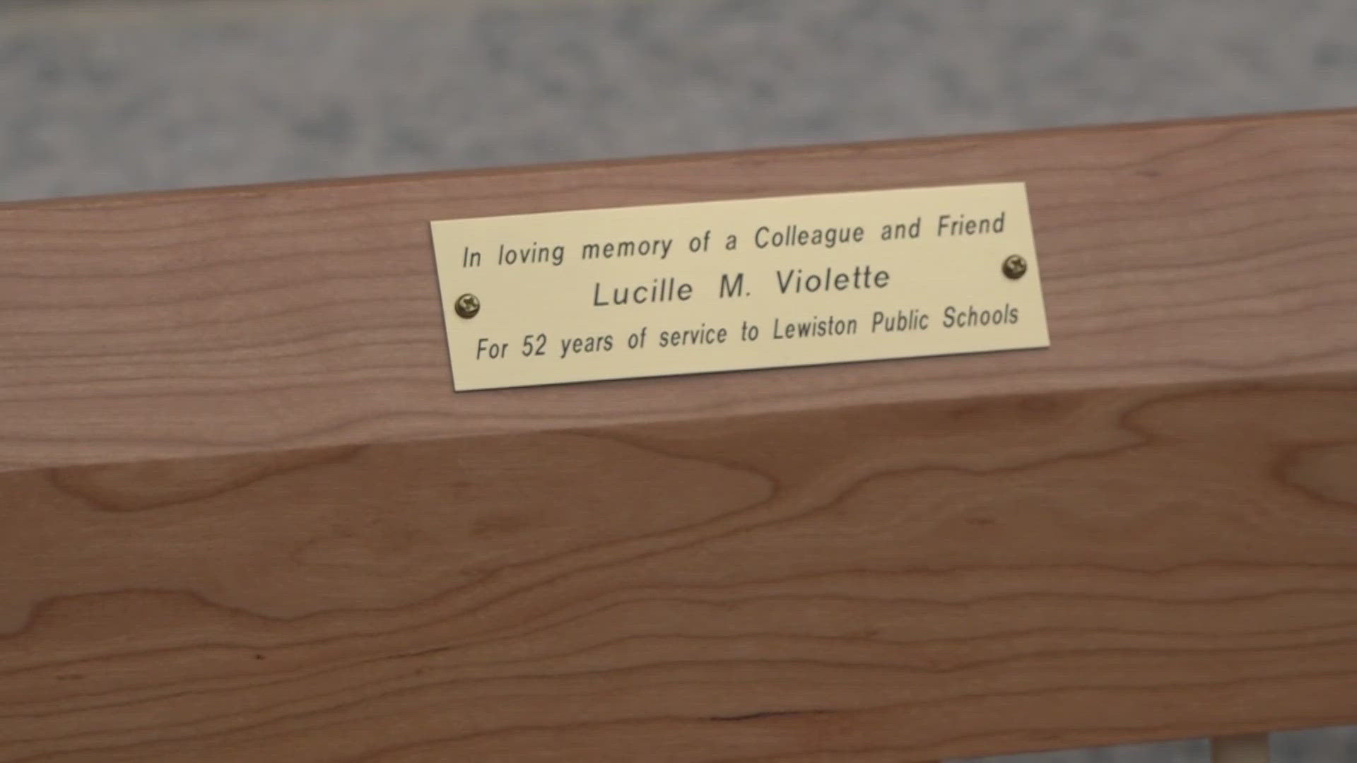 Lucy Violette lost her life in the Lewiston tragedy in October. Her name will now stand outside the business offices of the school system she was so devoted to.