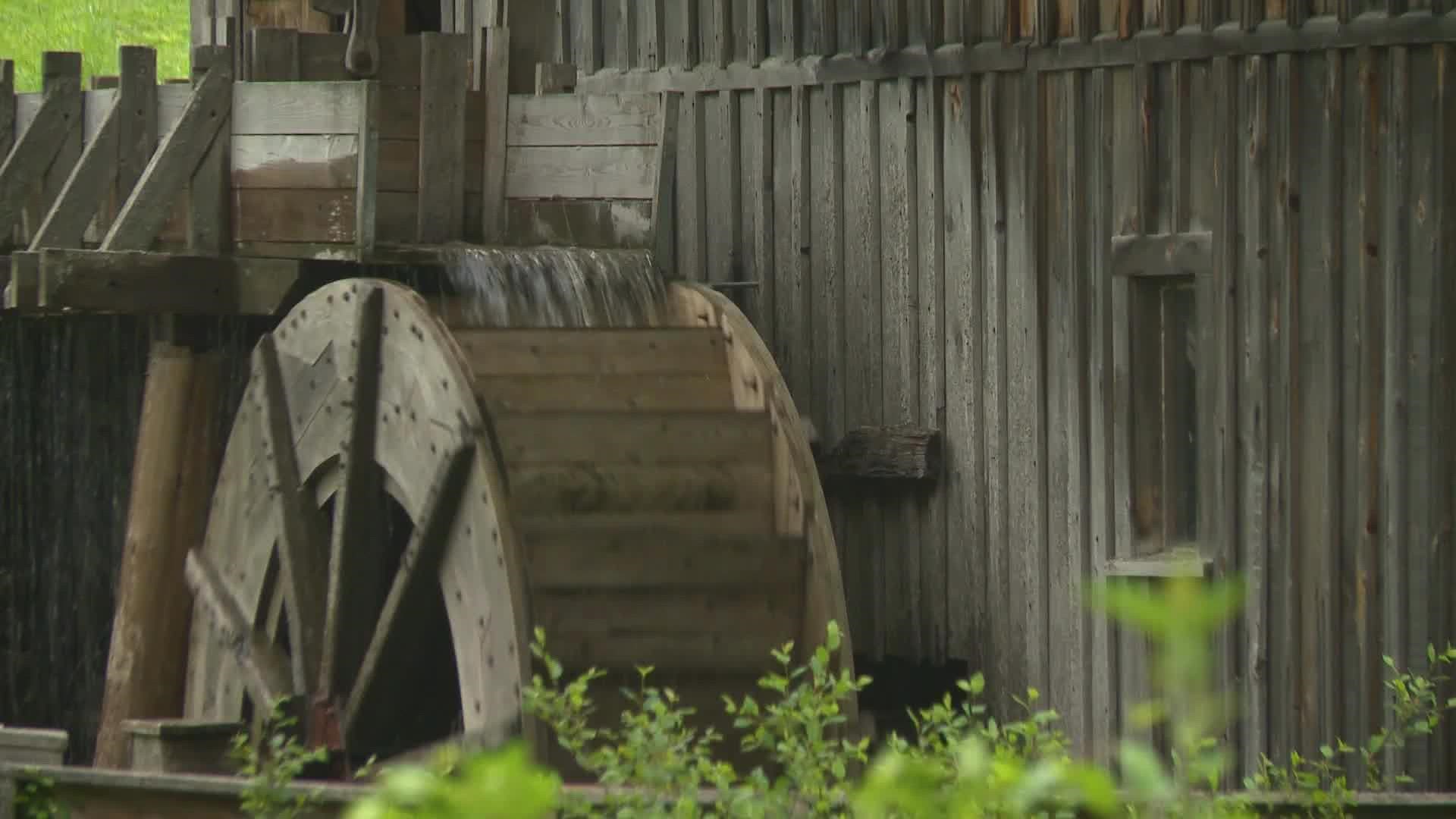 The 18th-century sawmill at the Maine Forestry & Logging Museum gives visitors a glimpse into the life of Maine’s early settlers.