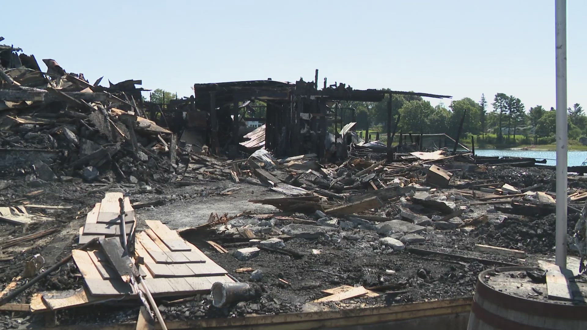 A cause has been determined for a fire that destroyed a much-loved gathering spot in the town of Damariscotta.