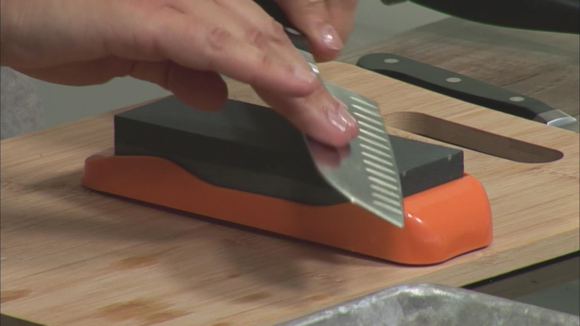 Vanessa Seder shows us the correct way to sharpen your knives and extend their lifespan.