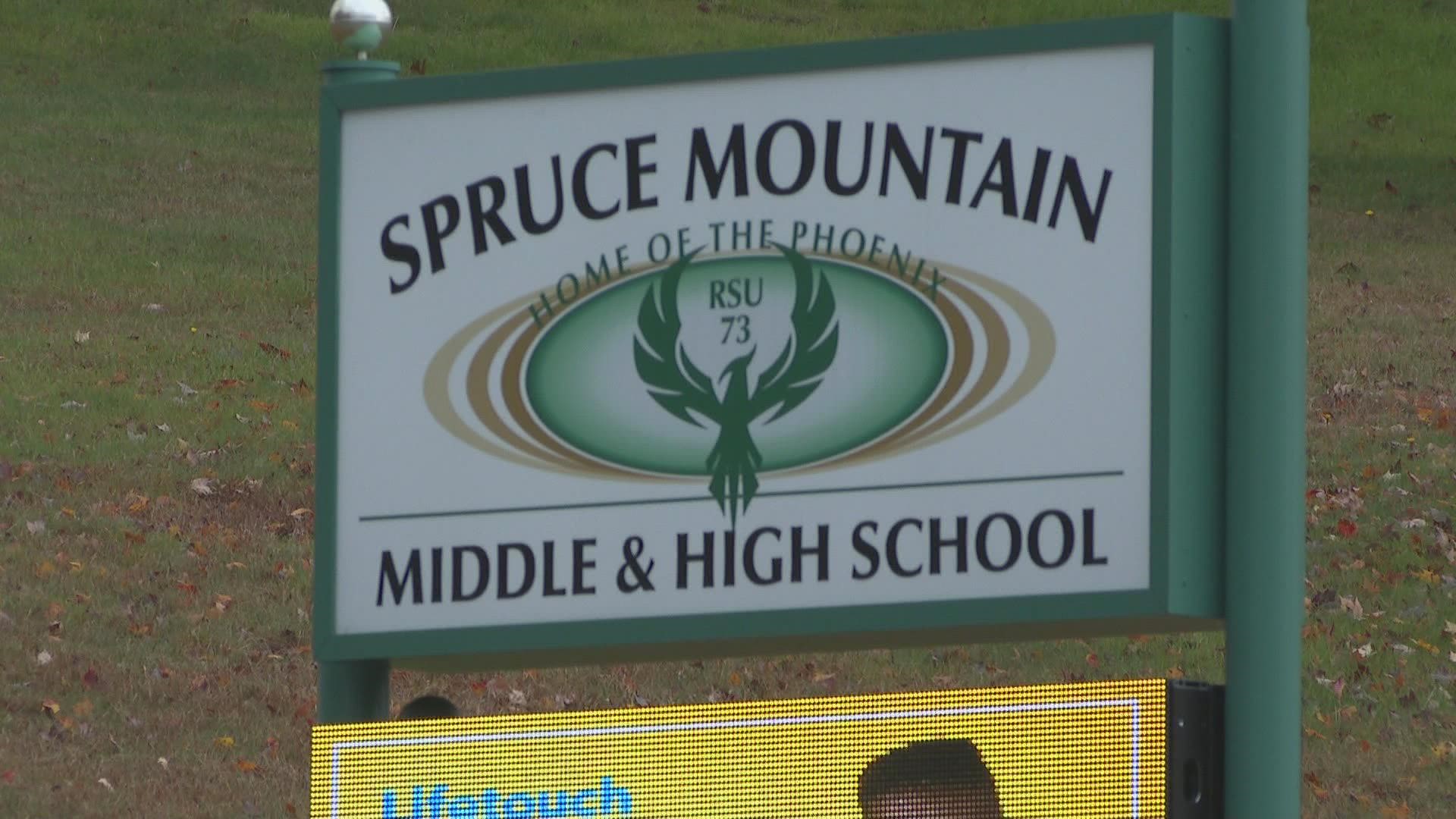 School officials in Jay are investigating an incident regarding a "criminal threat" on a bathroom wall at Spruce Mountain High School on Oct. 6.
