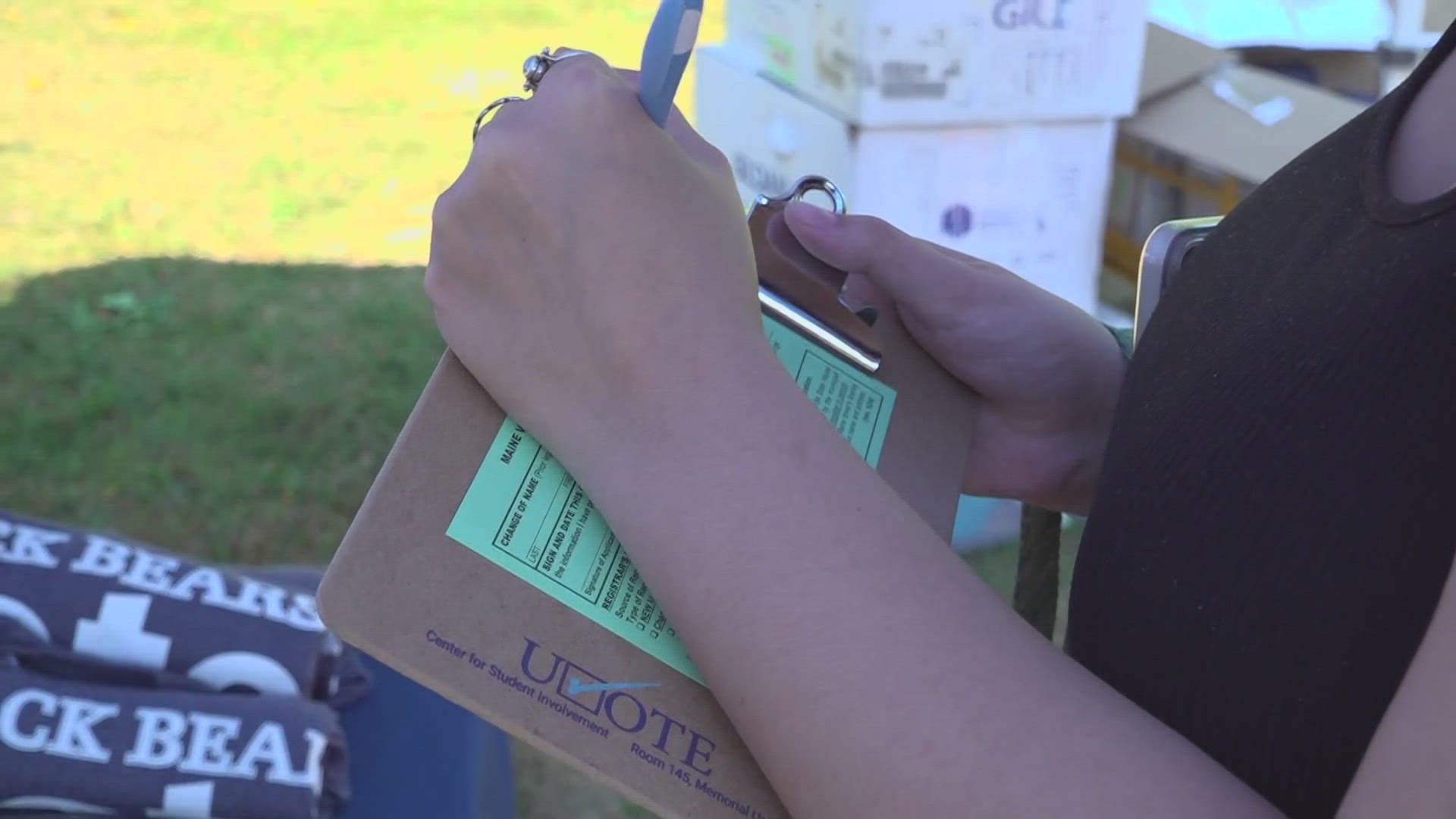 Students turned out to register to make their voices heard this November, many for the first time.