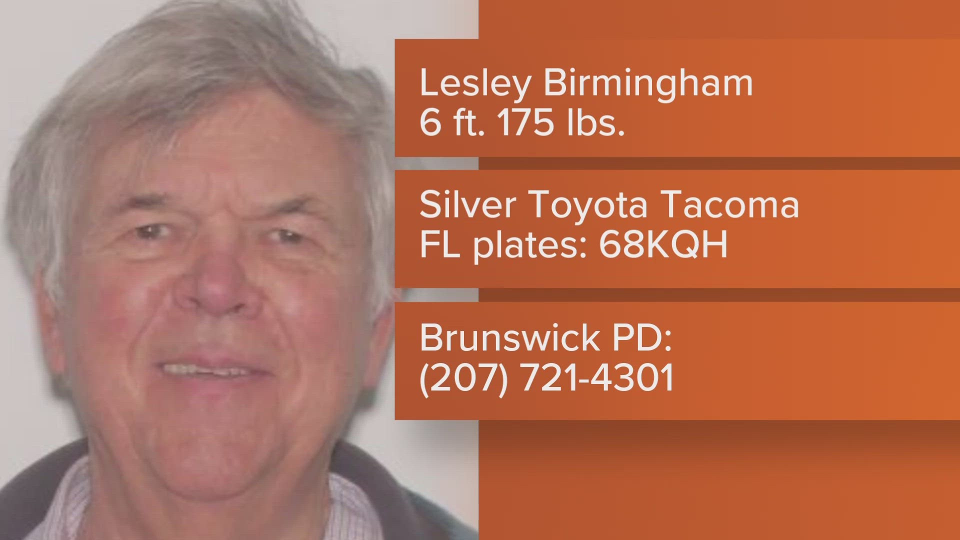 The Brunswick Police Department has issued a Silver Alert for Lesley Birmingham, 75, of Brunswick.