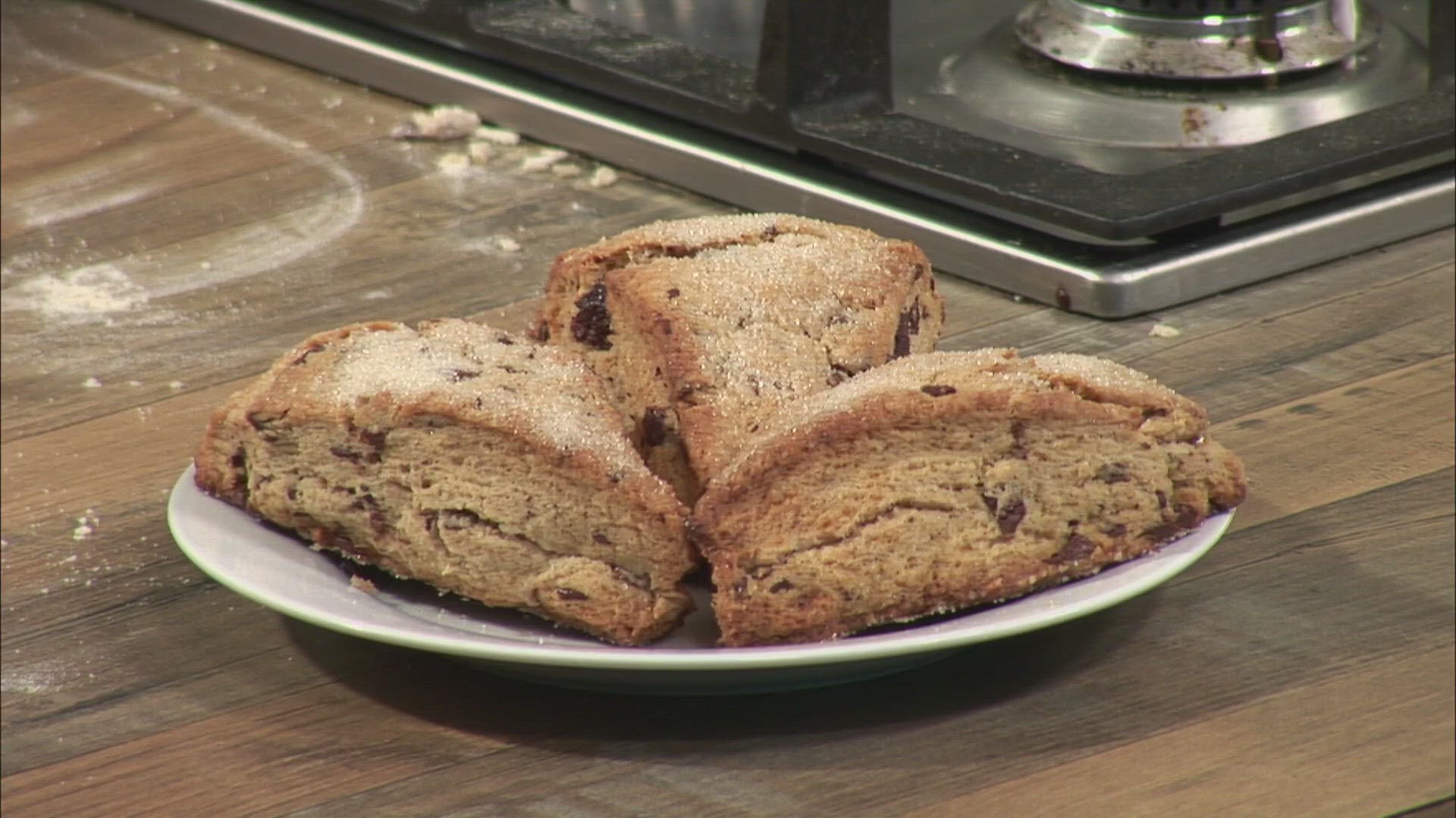 Kate Shaffer from Ragged Coast Chocolates shows 207 how to bake scones in your own kitchen.