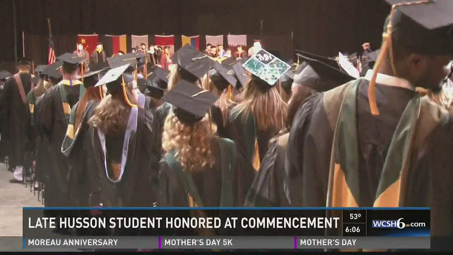 Late Husson student honored at graduation ceremony