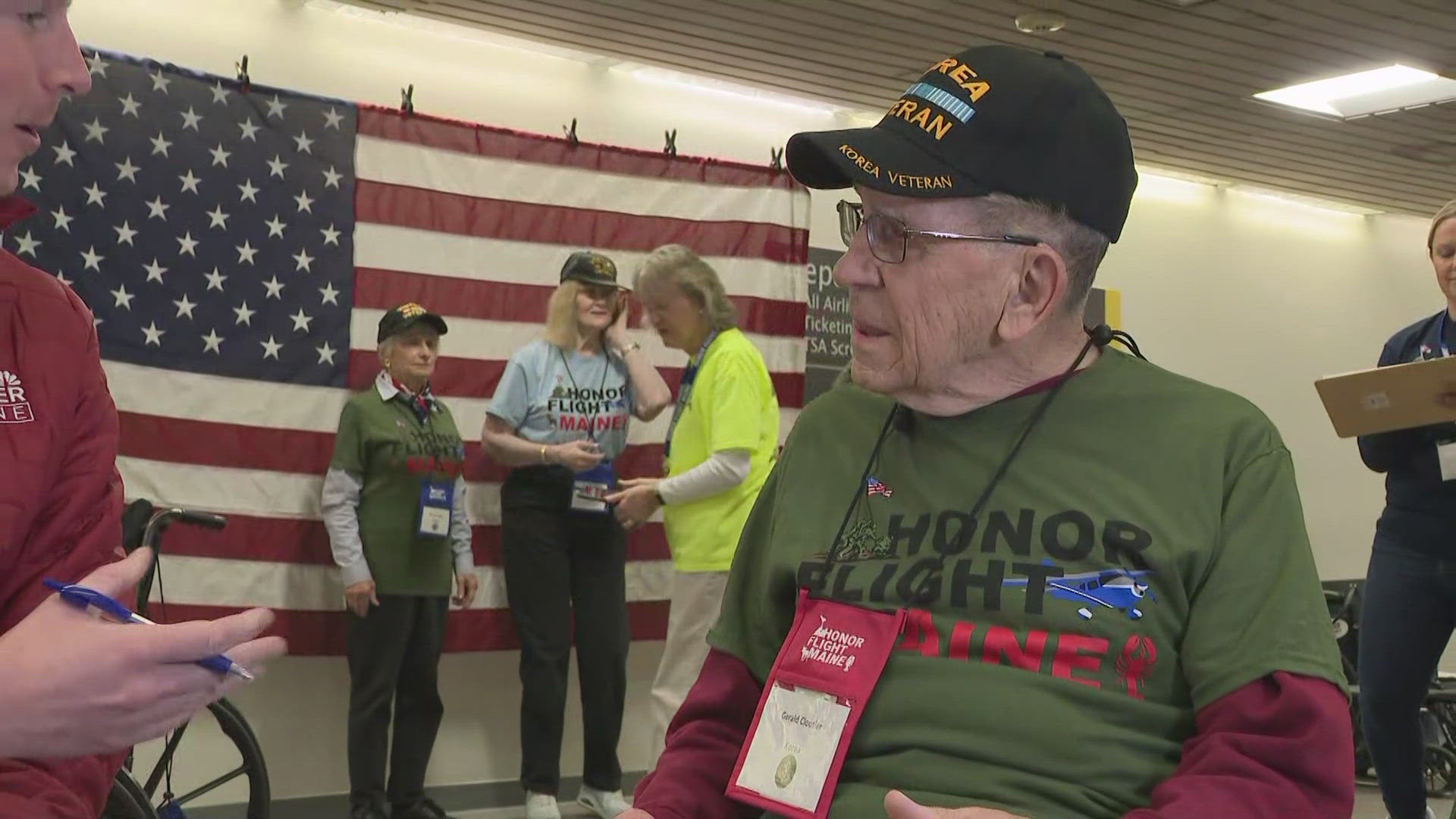 Gerald Cloutier is a lifelong Lewiston resident and a Korean War veteran. He's making the trip to the nation's capital with his son.