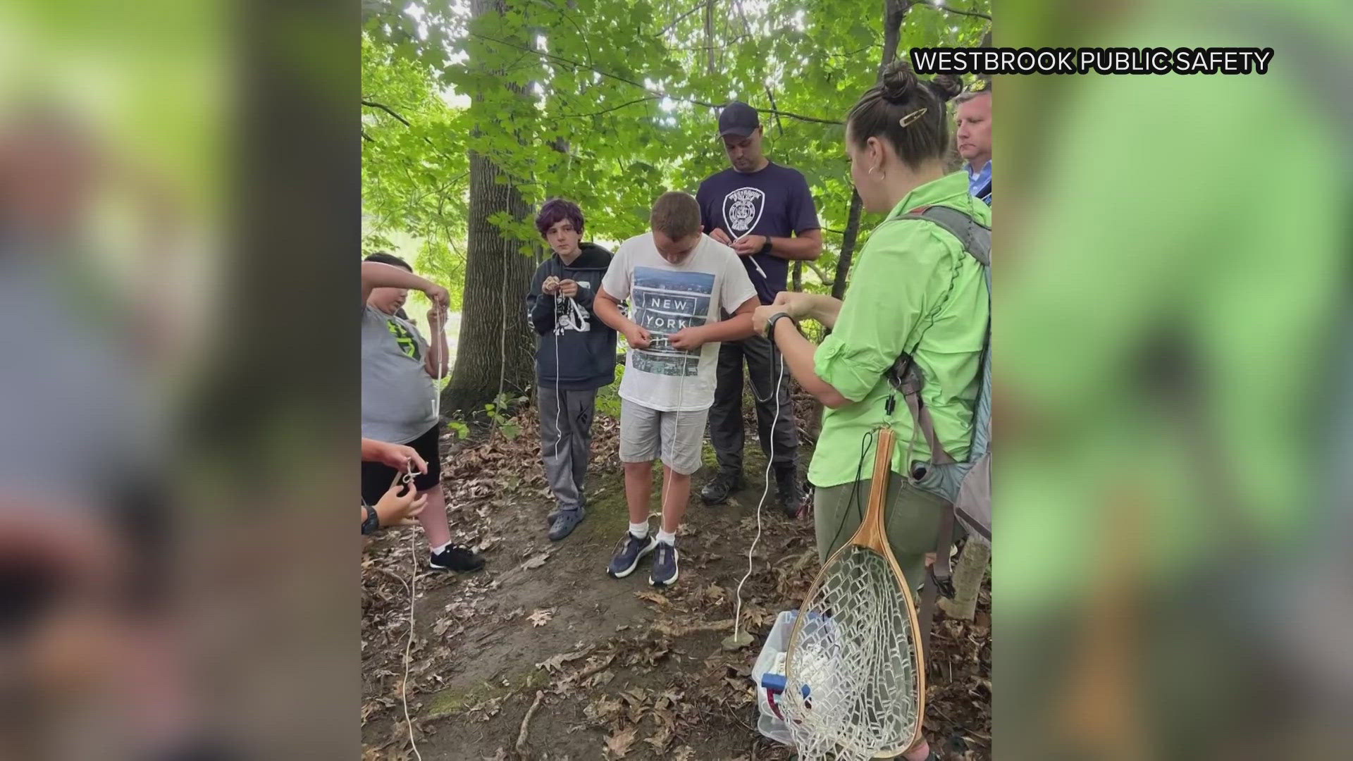 First responders act as mentors to youth while also introducing them to outdoor activities