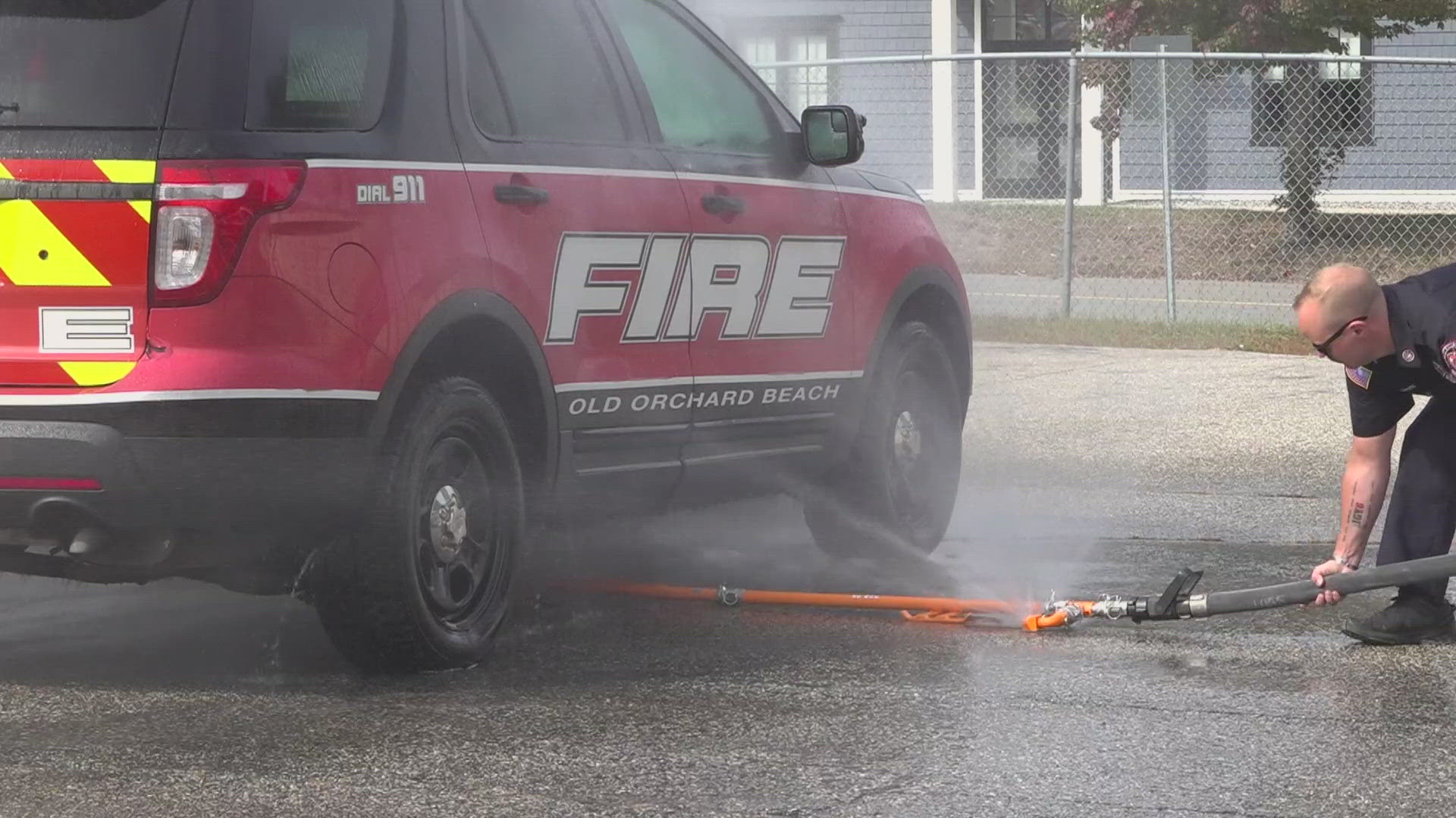 Old Orchard Beach fire crews finished training on new gear specifically designed to handle EV fires.