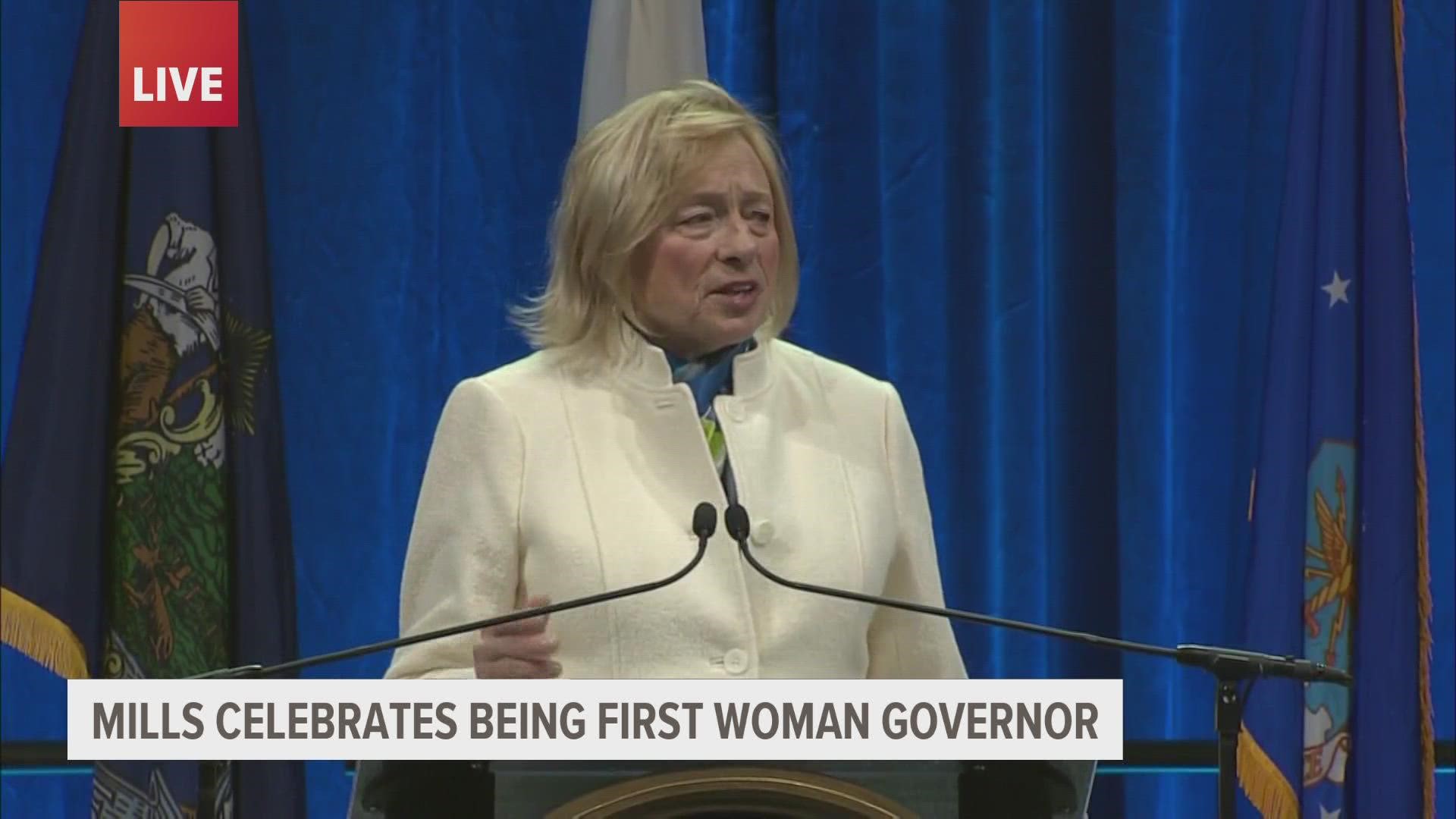 Mills spoke during her second inauguration on Jan. 4, 2023, about the successes of her first term as governor and future plans. This video was pre-recorded.