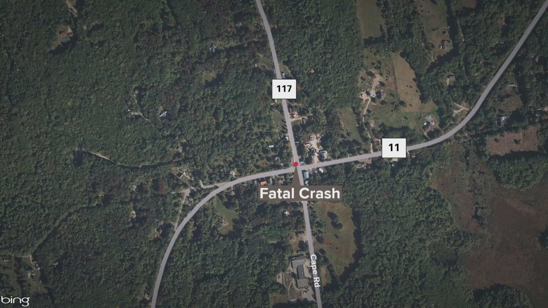 A passenger in one of the three vehicles involved in the crash was pronounced dead at the scene Saturday.