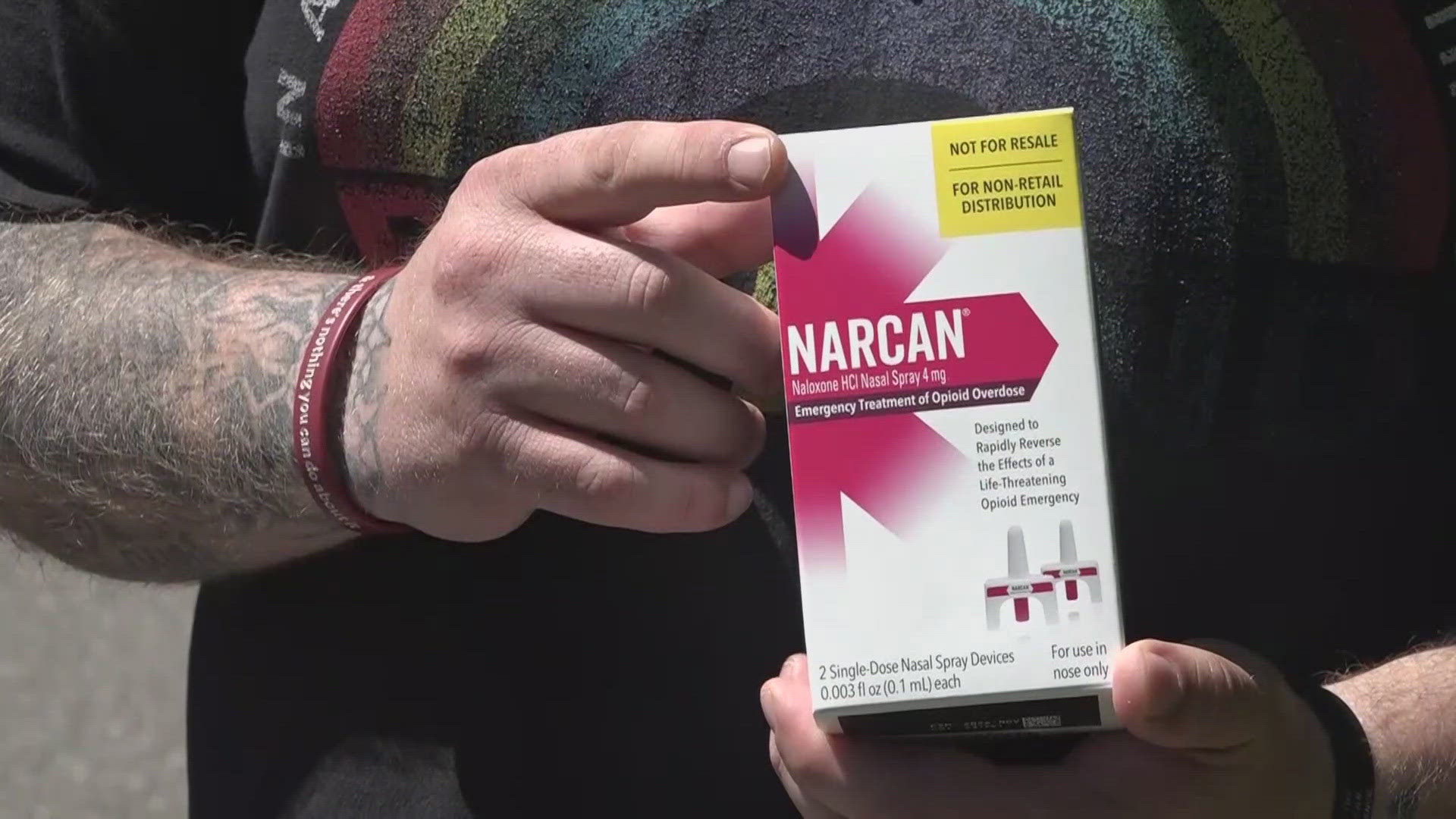 Members of Mobilize Recovery in Maine passed out free Narcan to Waterville residents, working to raise awareness about the drug that can save lives.